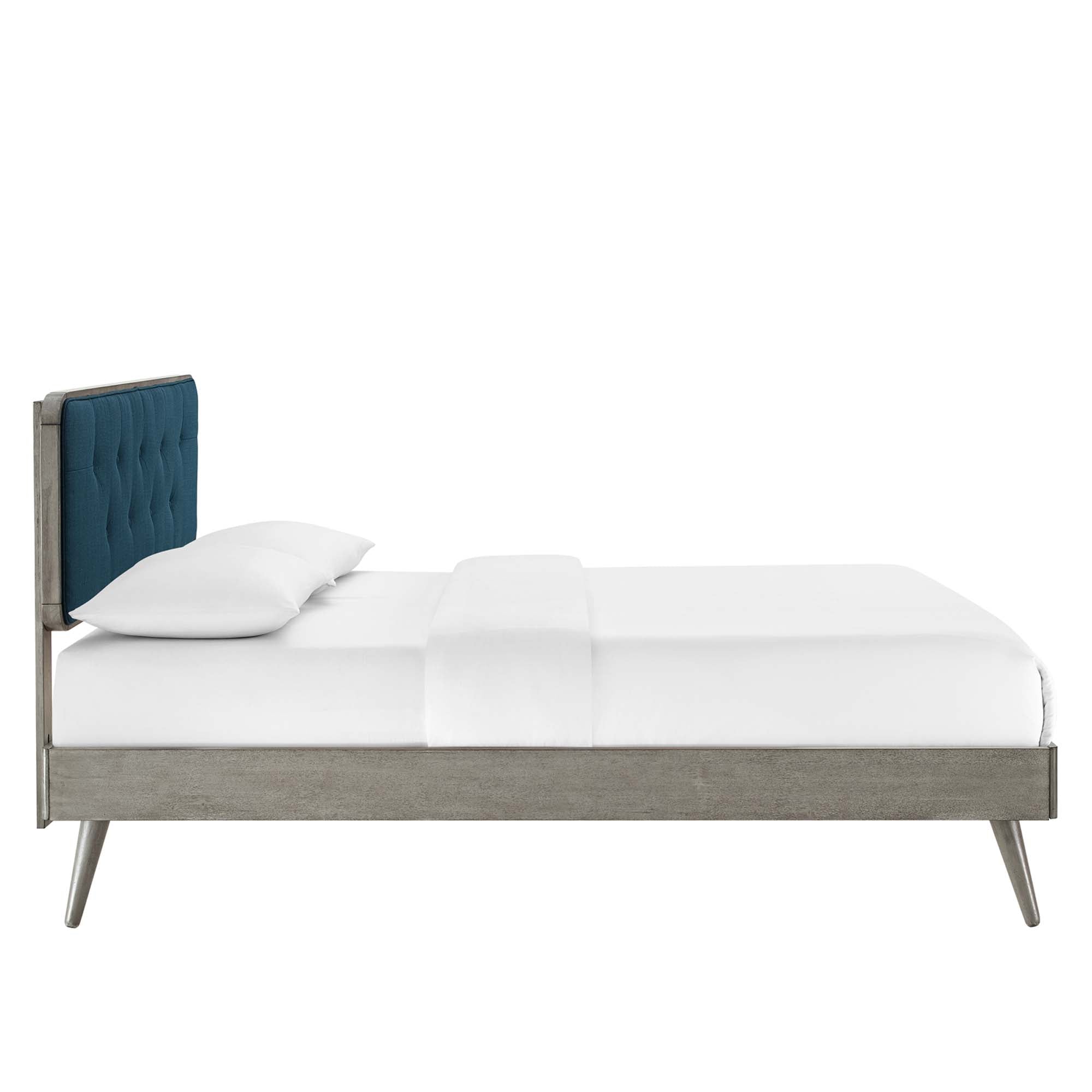 Bridgette Wood Twin Platform Bed With Splayed Legs
