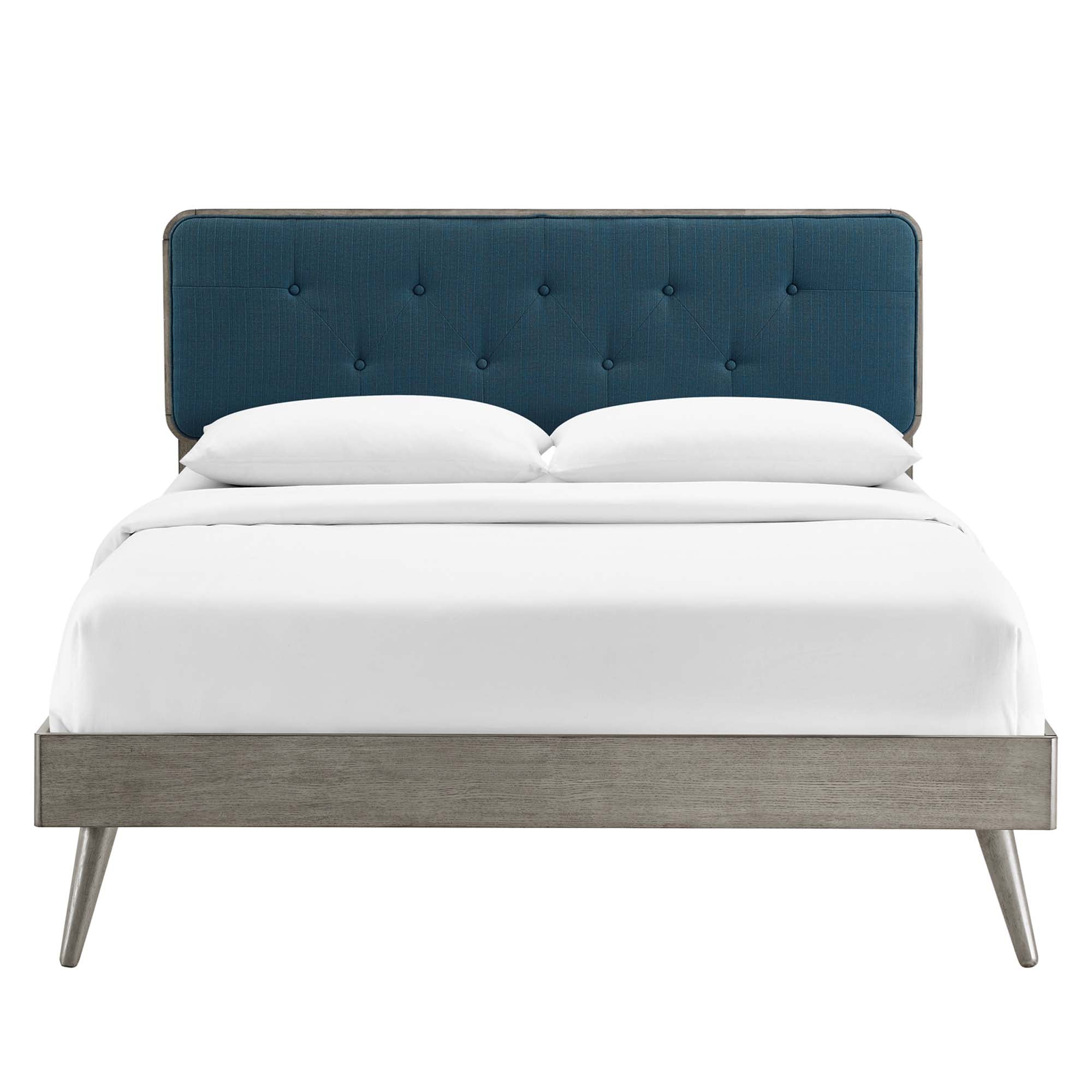 Bridgette Wood Twin Platform Bed With Splayed Legs