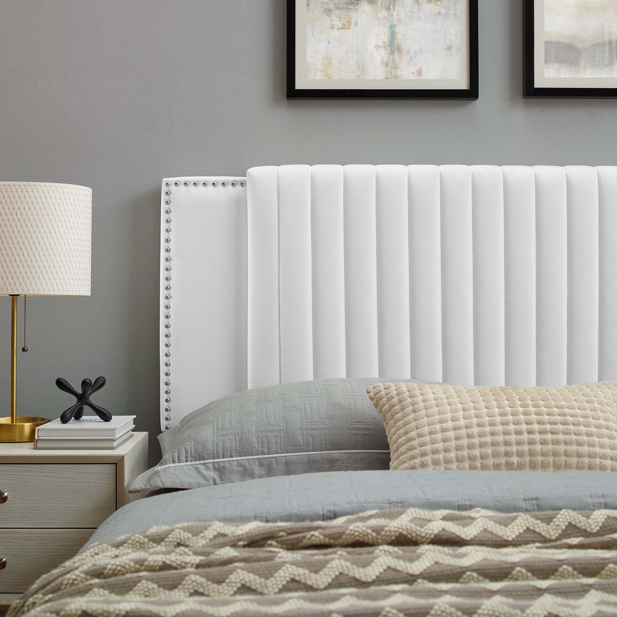 Felicity Channel Tufted Performance Velvet Headboard