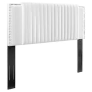 Felicity Channel Tufted Performance Velvet Full/Queen Headboard - White