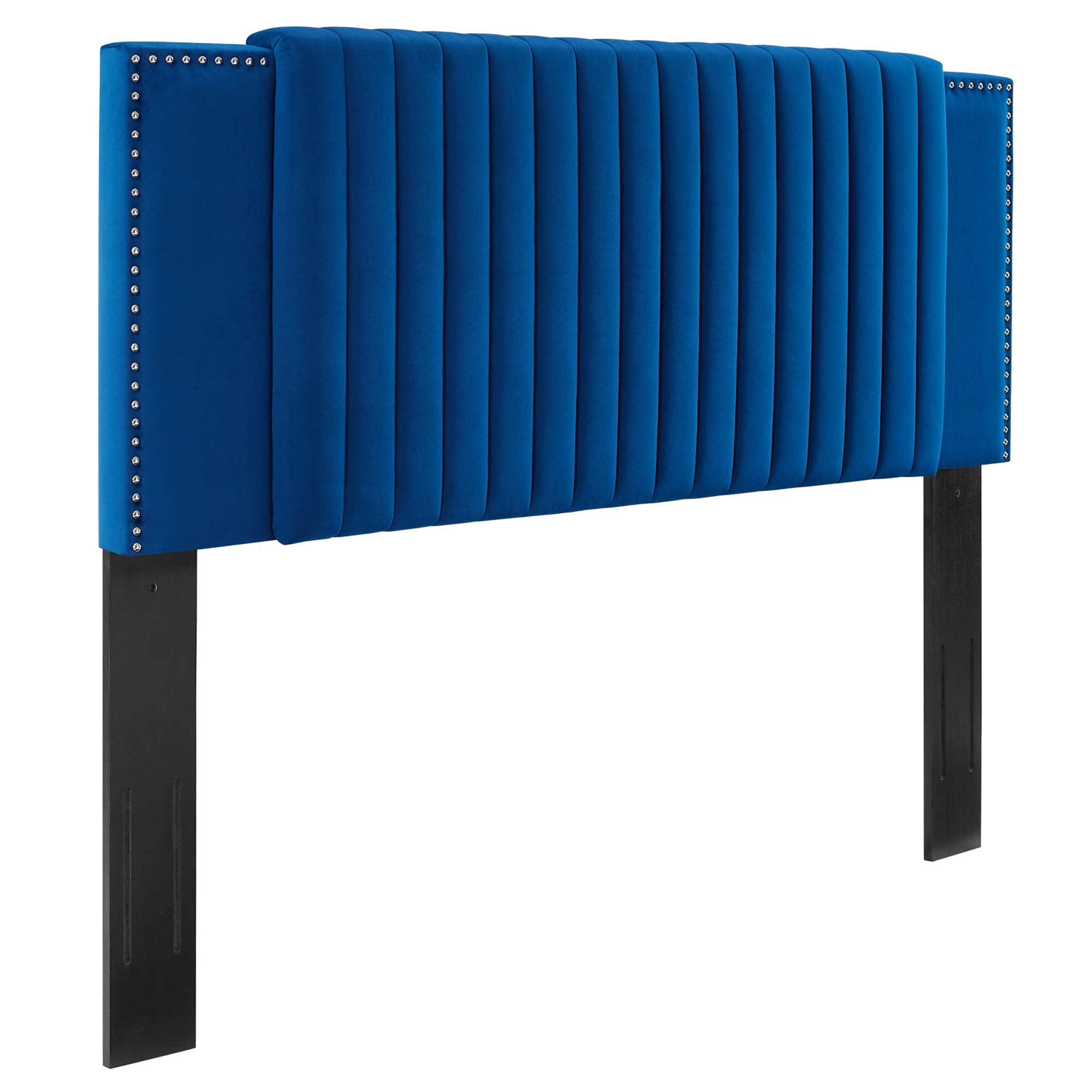 Felicity Channel Tufted Performance Velvet King/California King Headboard - Navy