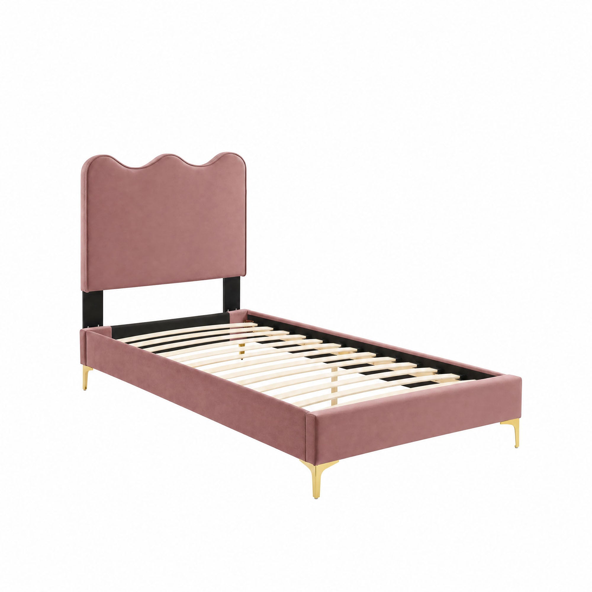 Current Performance Velvet Twin Platform Bed