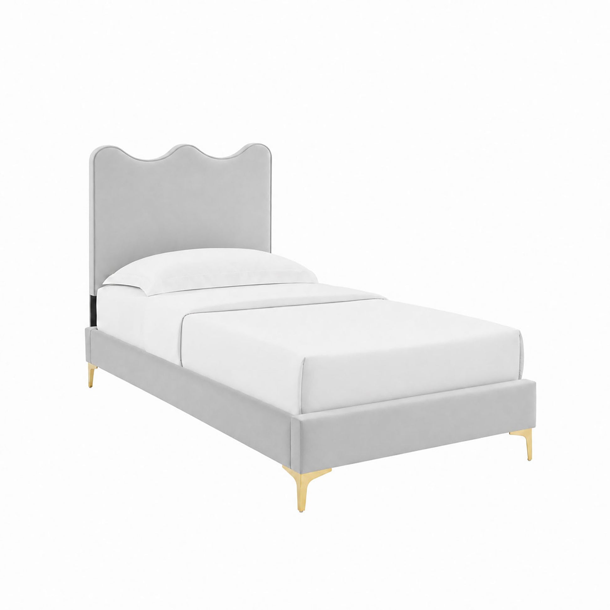 Current Performance Velvet Twin Platform Bed