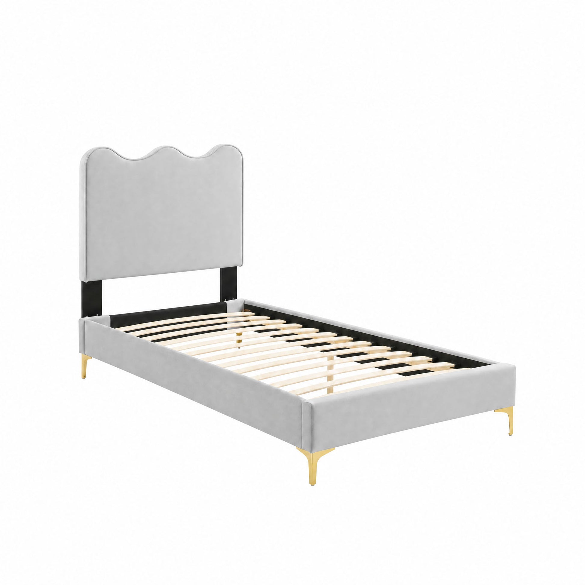 Current Performance Velvet Twin Platform Bed