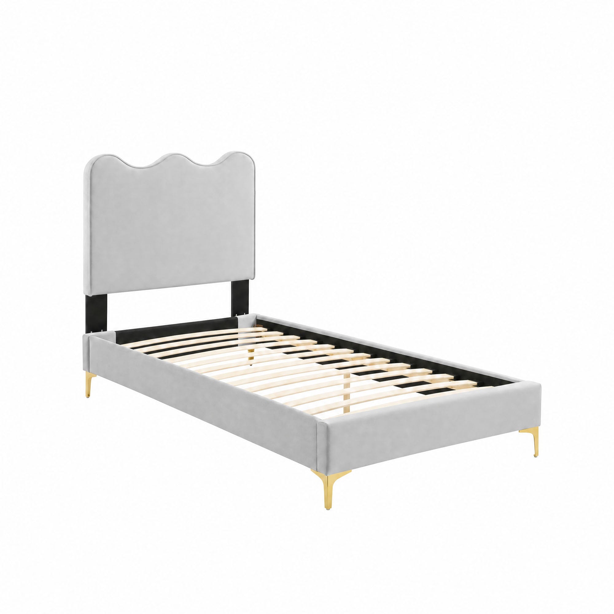 Current Performance Velvet Twin Platform Bed