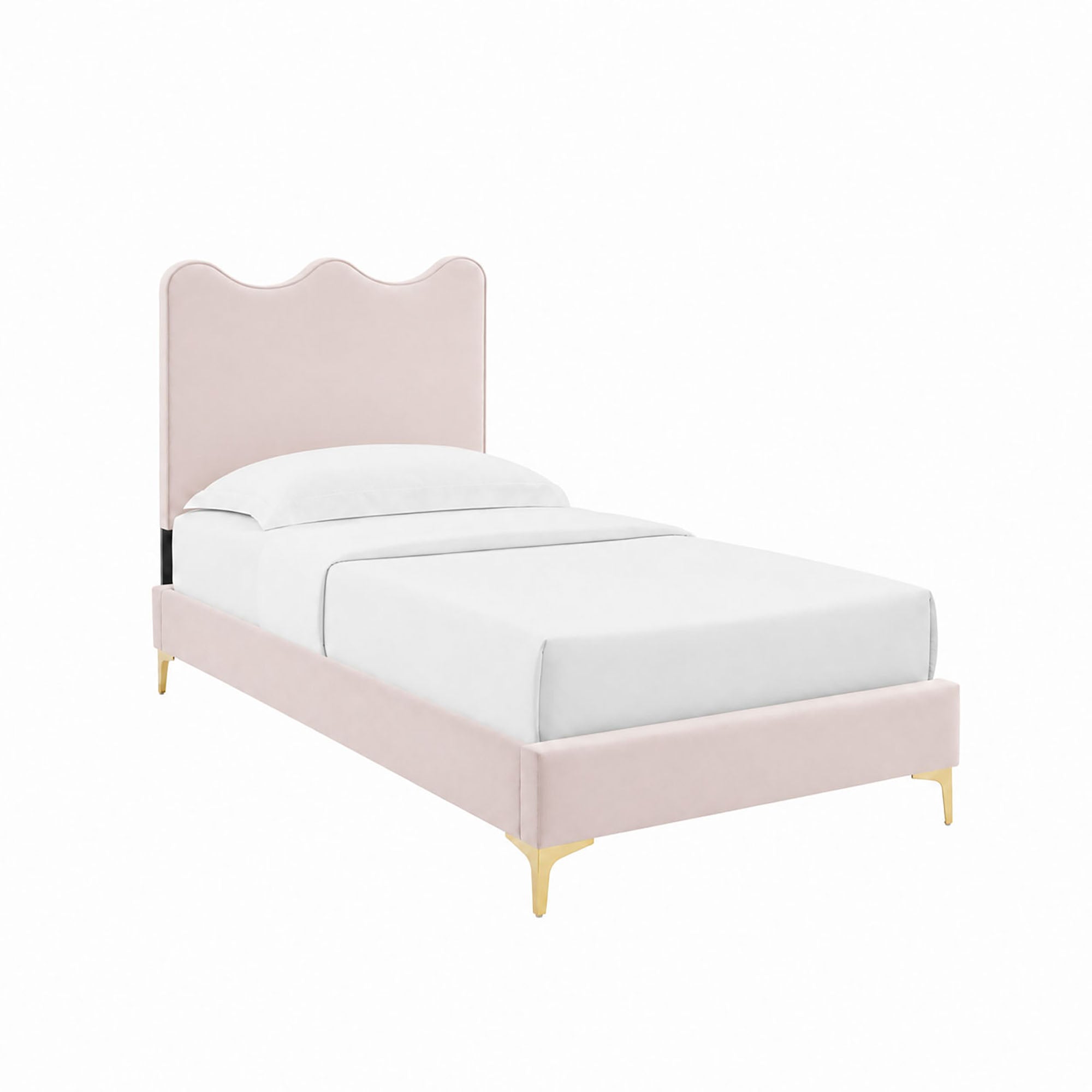 Current Performance Velvet Twin Platform Bed