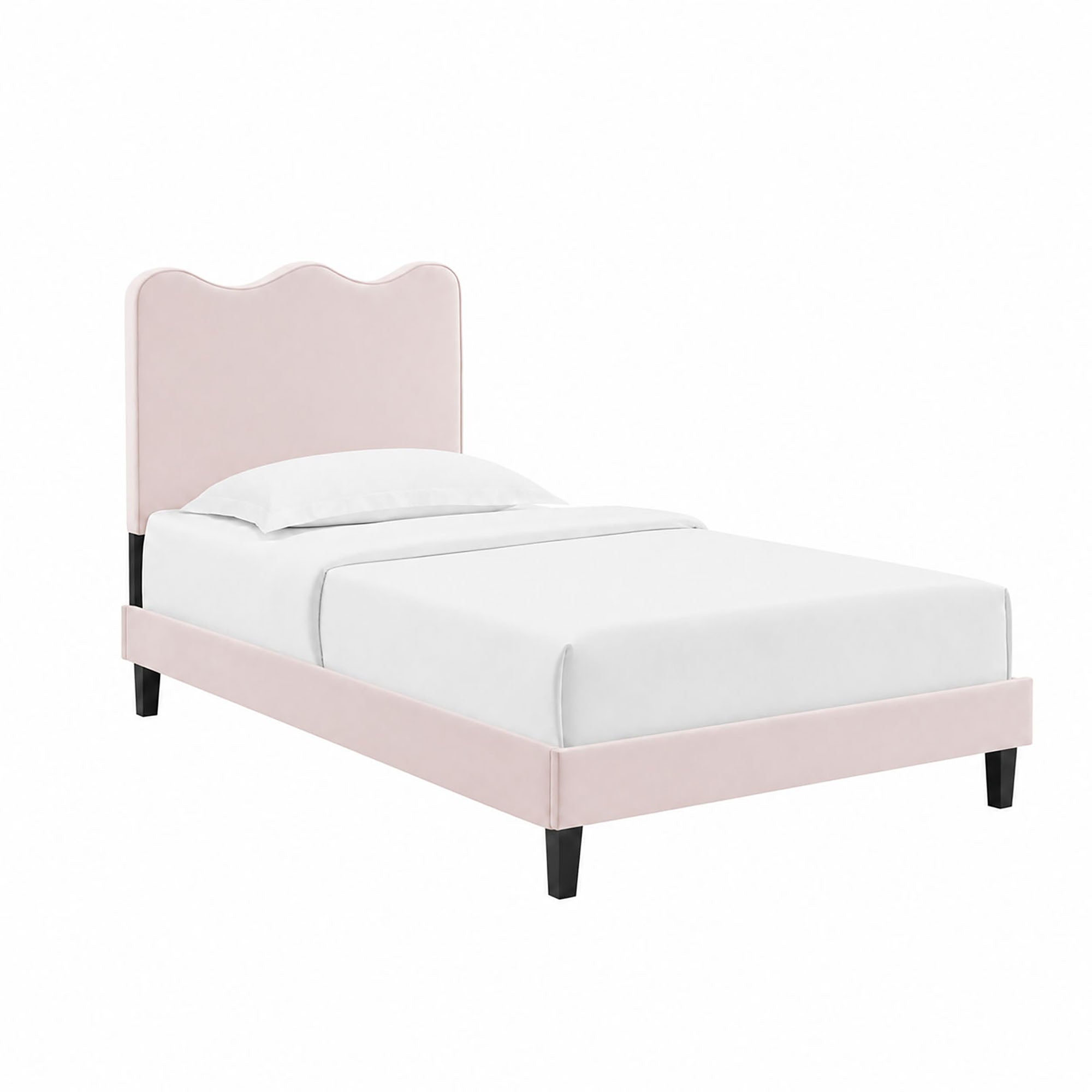 Current Performance Velvet Twin Platform Bed