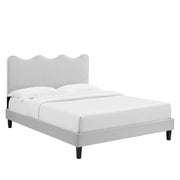 Current Performance Velvet Full Platform Bed - Light Gray