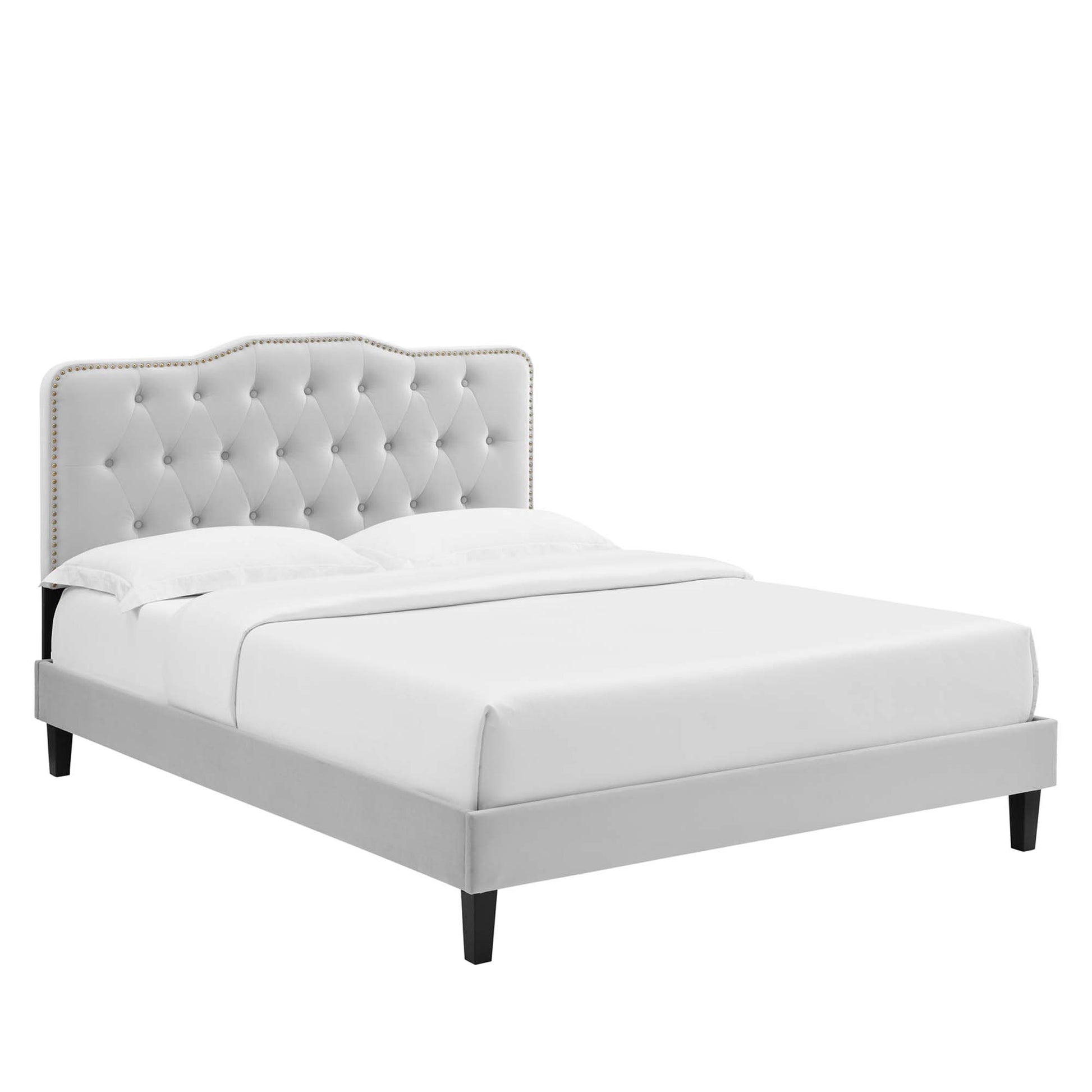 Amber Performance Velvet Twin Platform Bed - Pink
