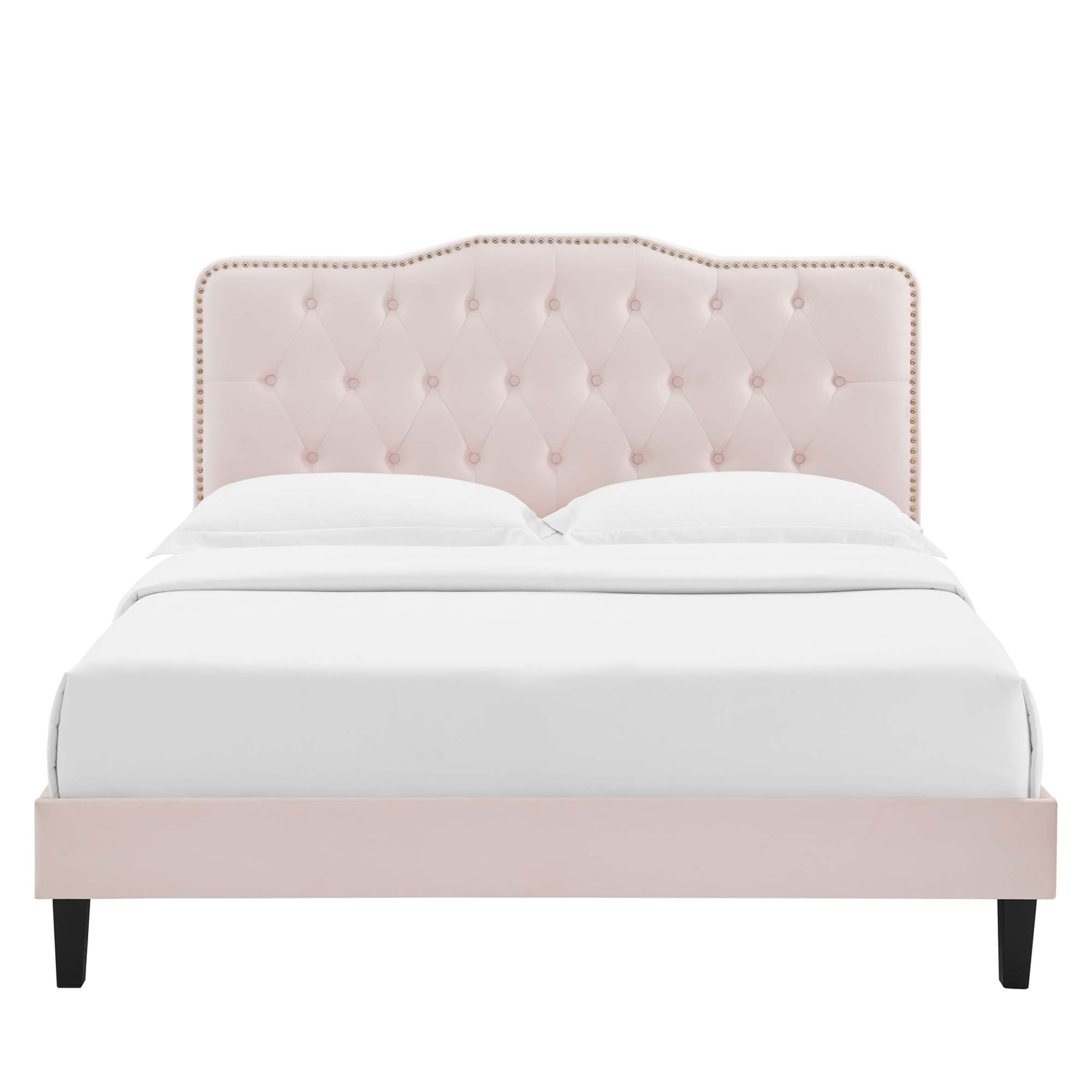 Amber Performance Velvet Twin Platform Bed