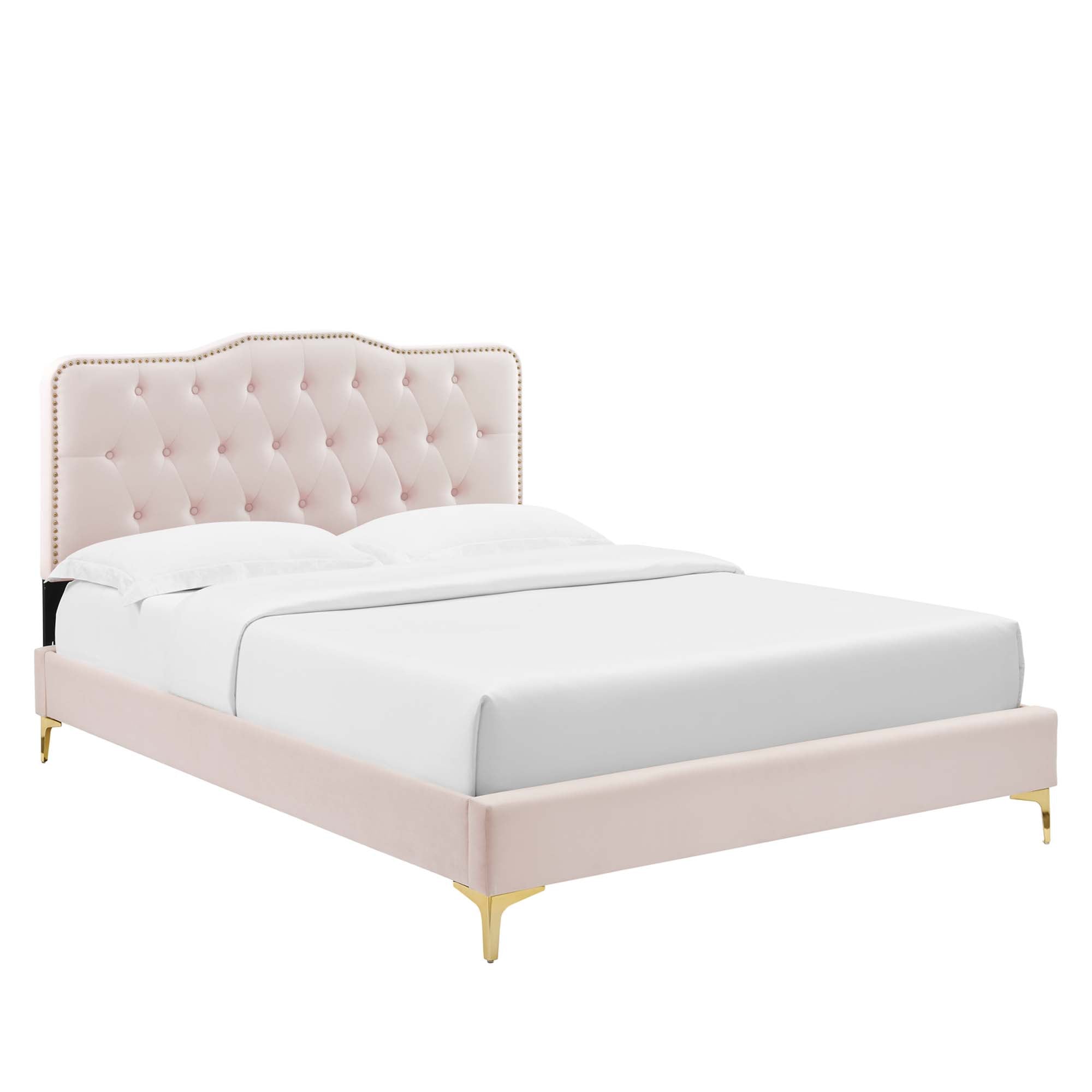 Amber Full Platform Bed - Pink