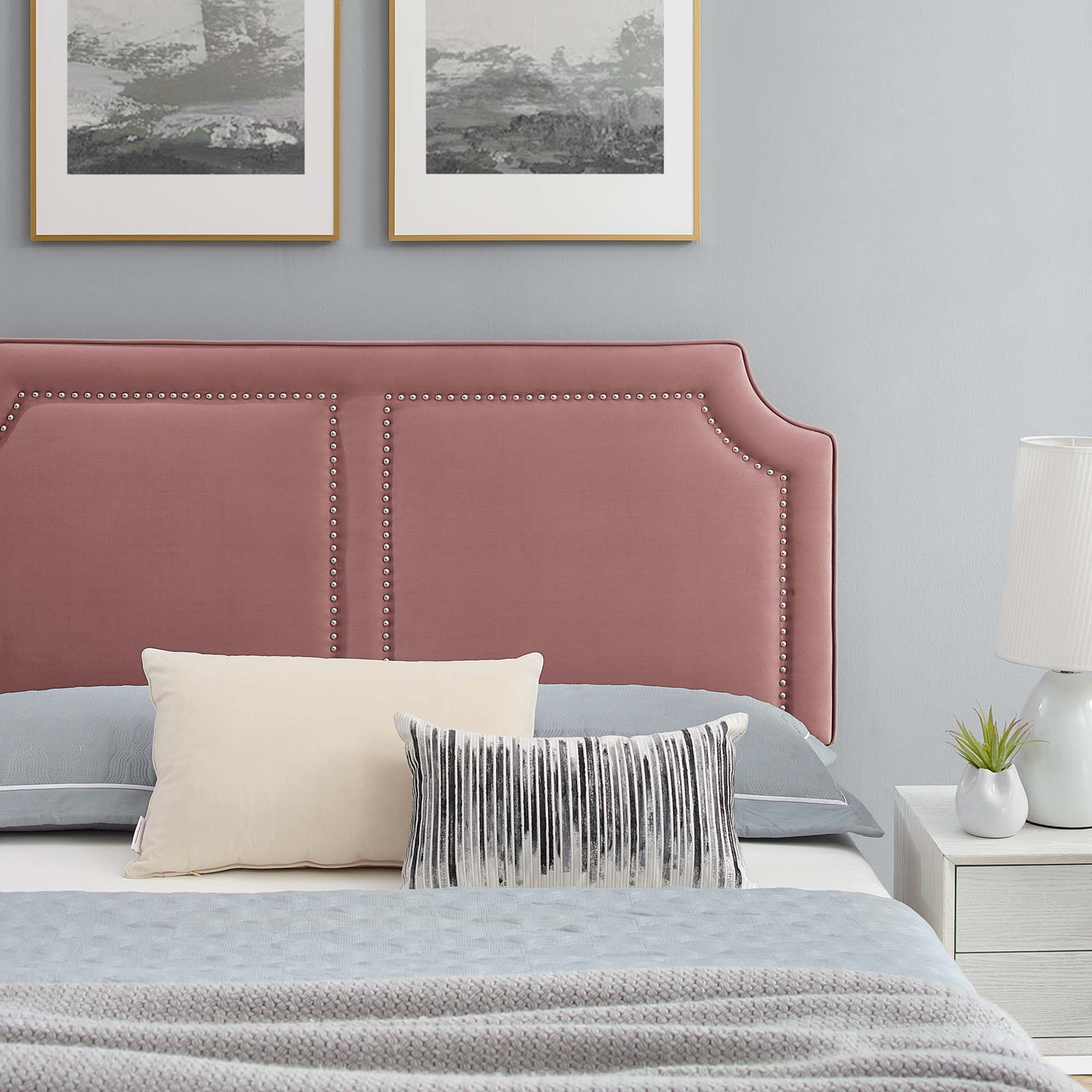 Novi Tapered Wood Leg Performance Velvet King Bed