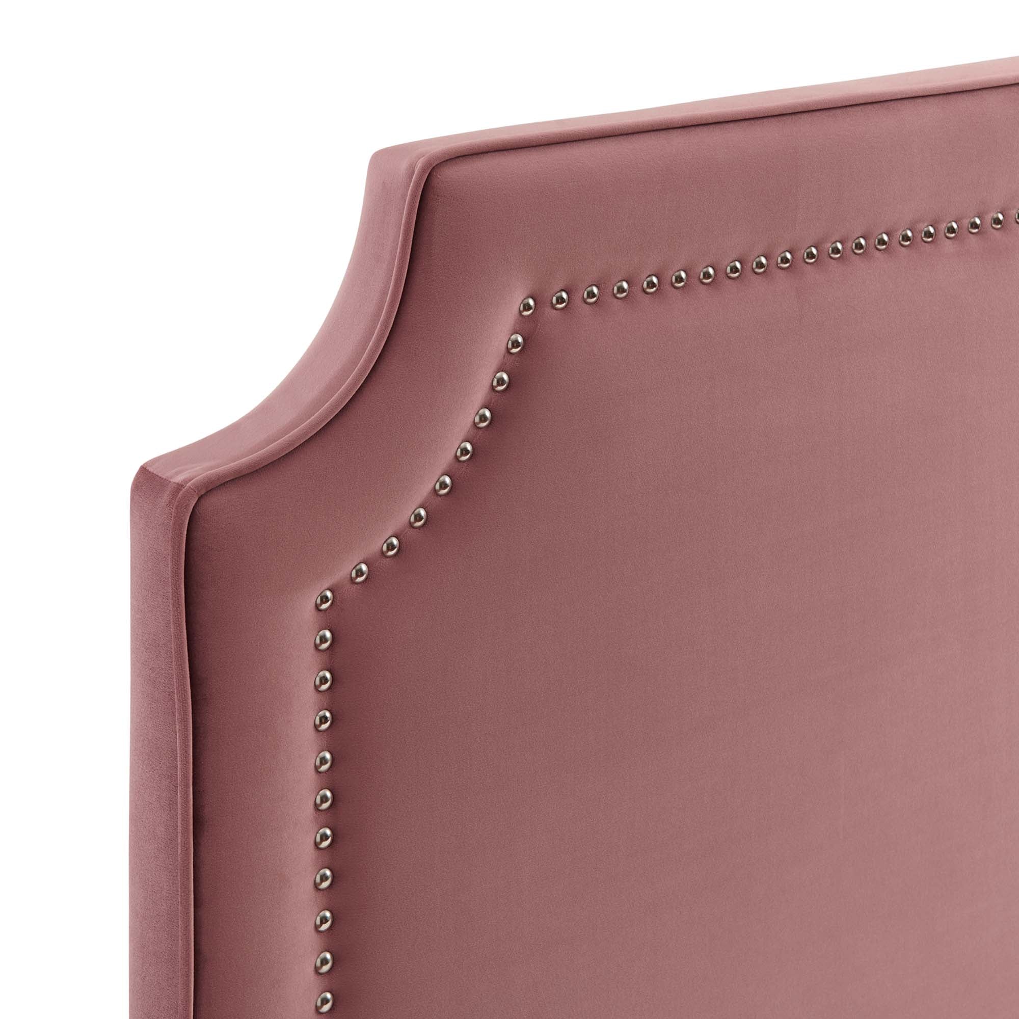 Novi Tapered Wood Leg Performance Velvet King Bed