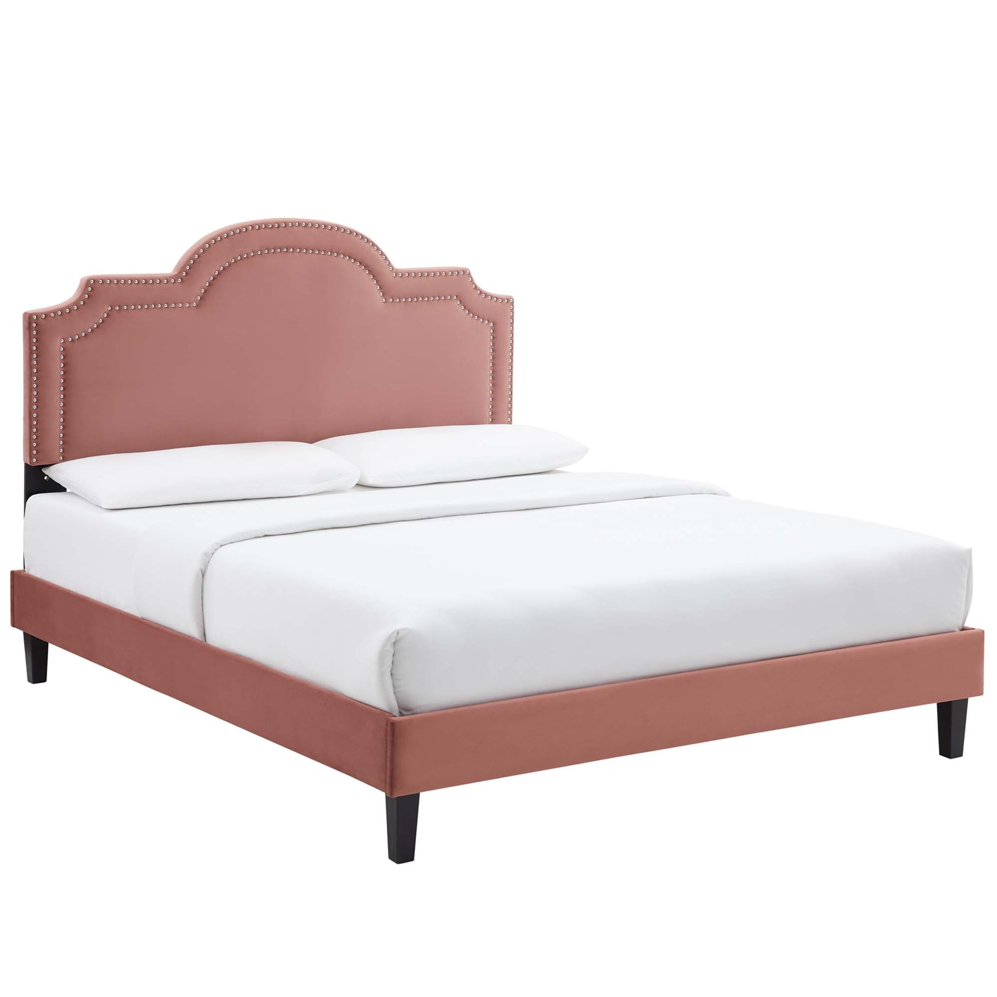Aviana Performance Velvet King Bed - Dusty Rose
