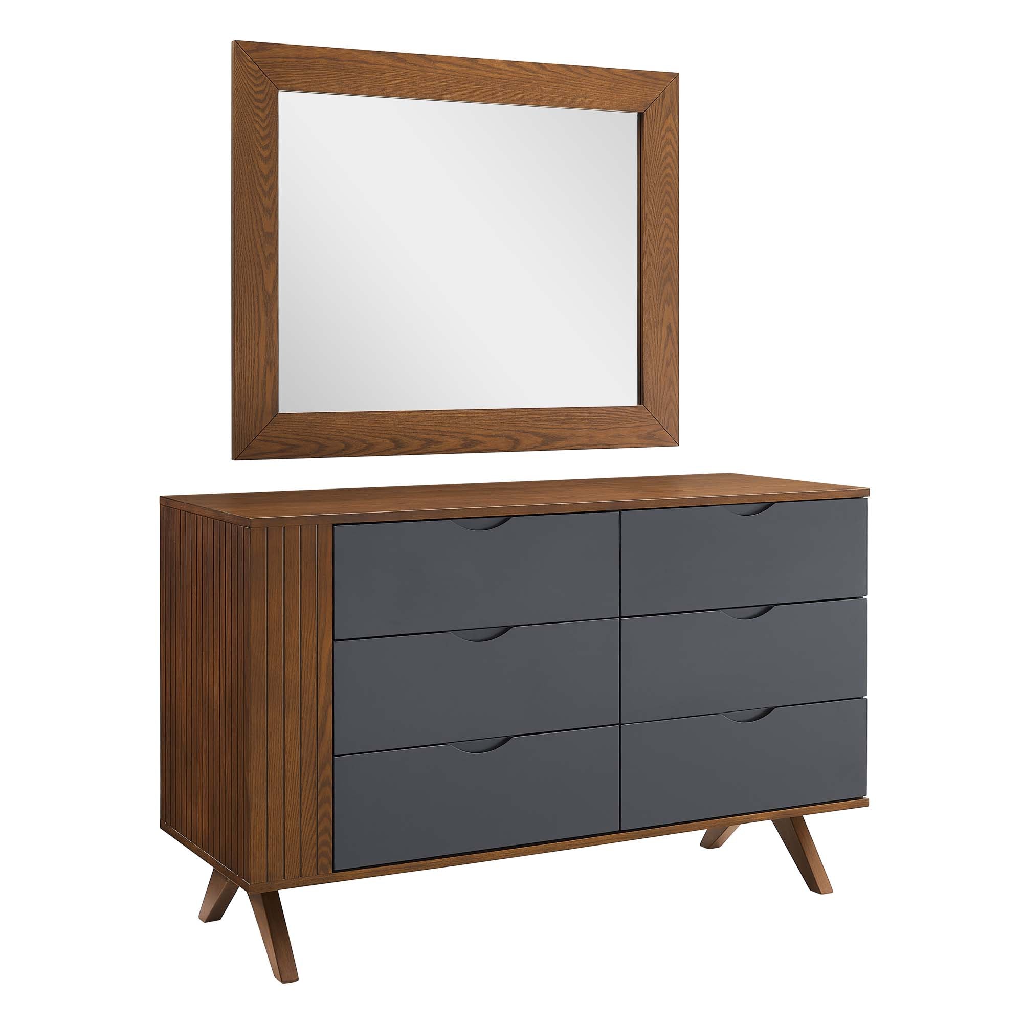 Dylan Dresser and Mirror - Walnut