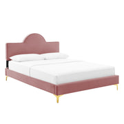 Sunny Performance Velvet Twin Bed - Dusty Rose