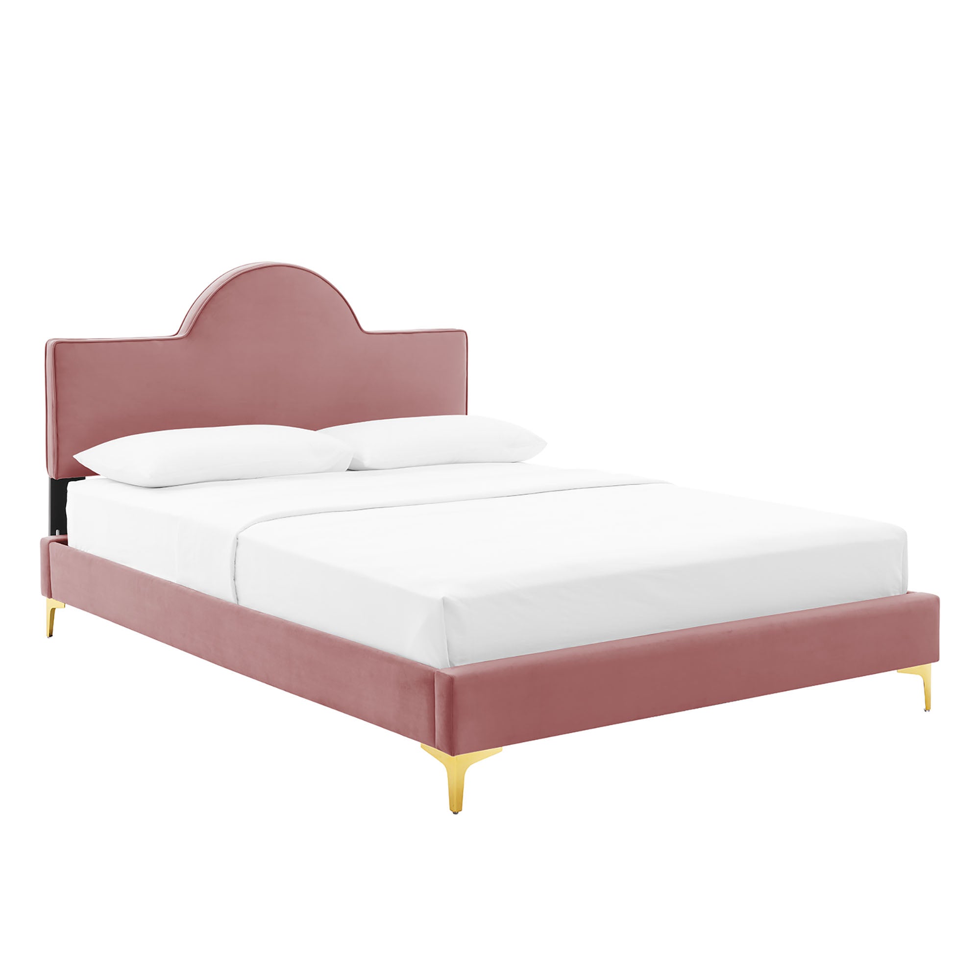 Sunny Performance Velvet Twin Bed - Dusty Rose