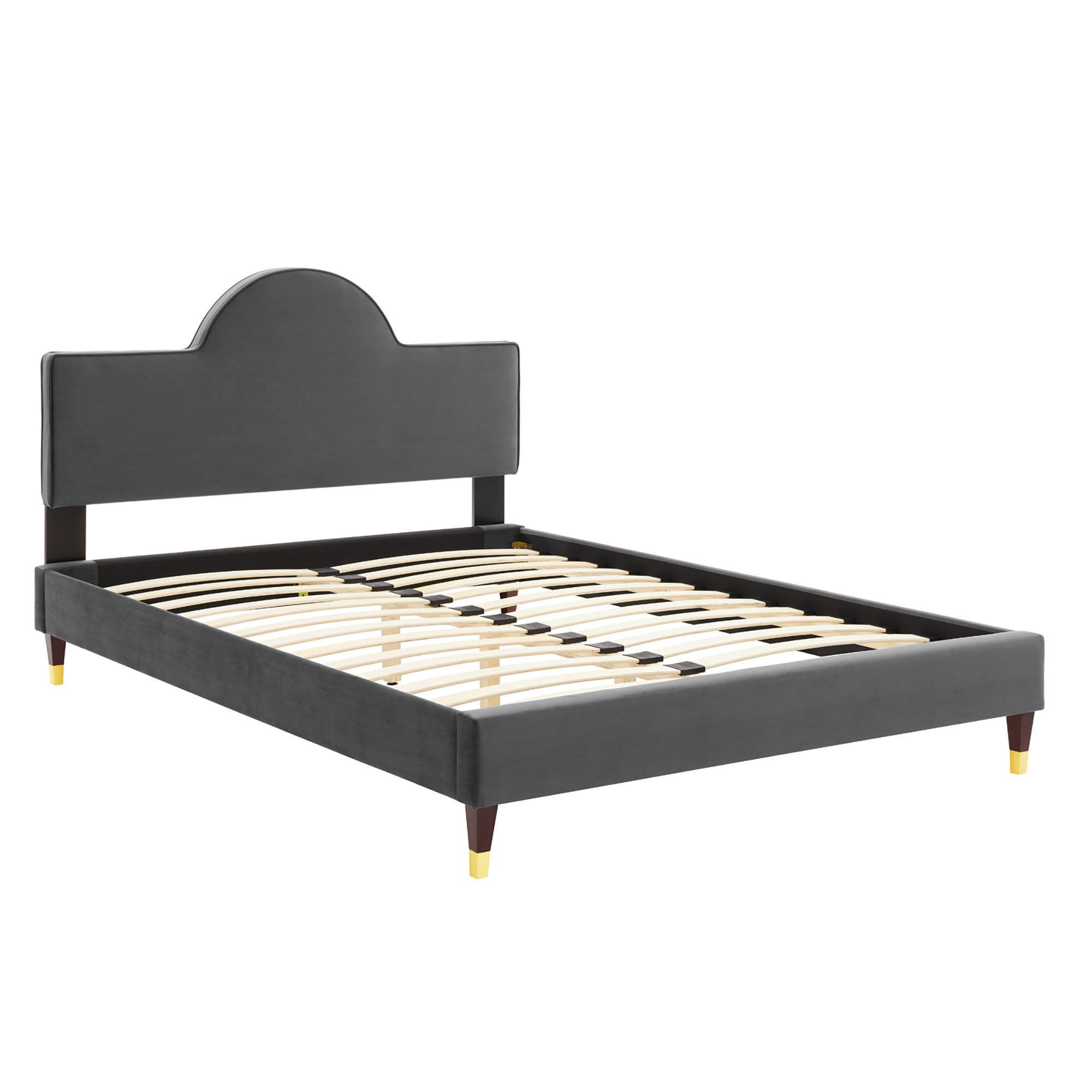 Aurora Performance Velvet Bed - White