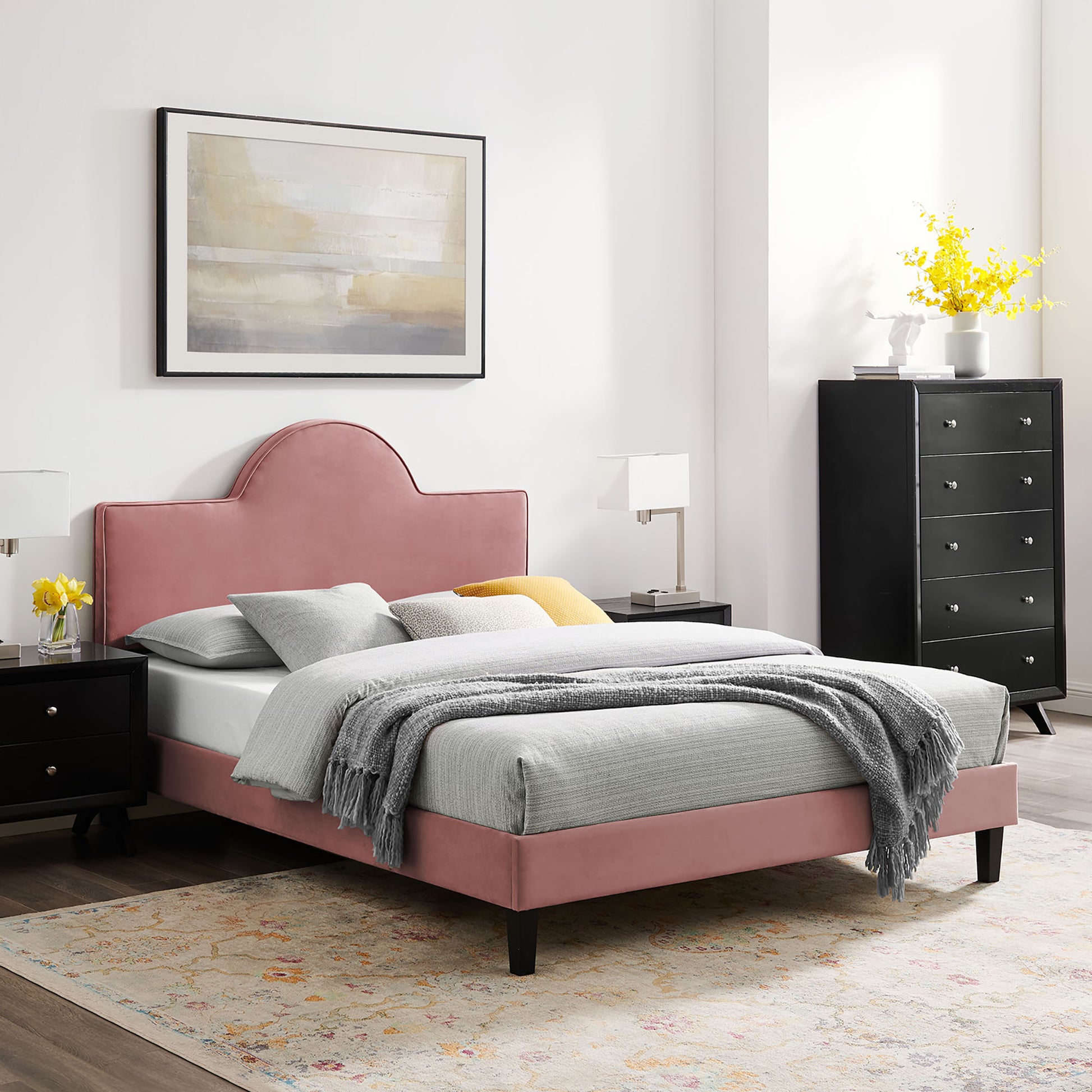 Soleil Performance Velvet Twin Bed