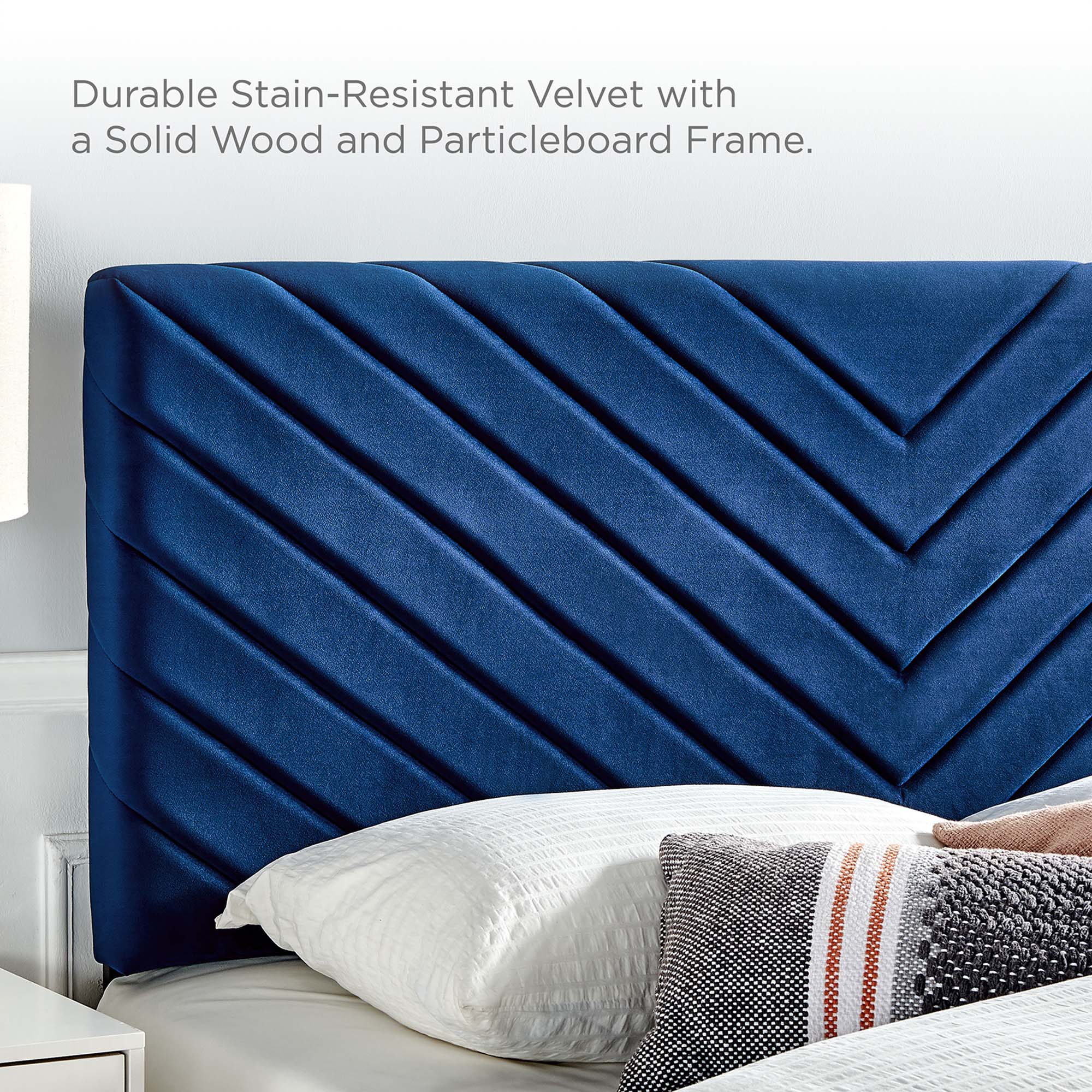 Roxanne Performance Velvet Full Platform Bed - Teal