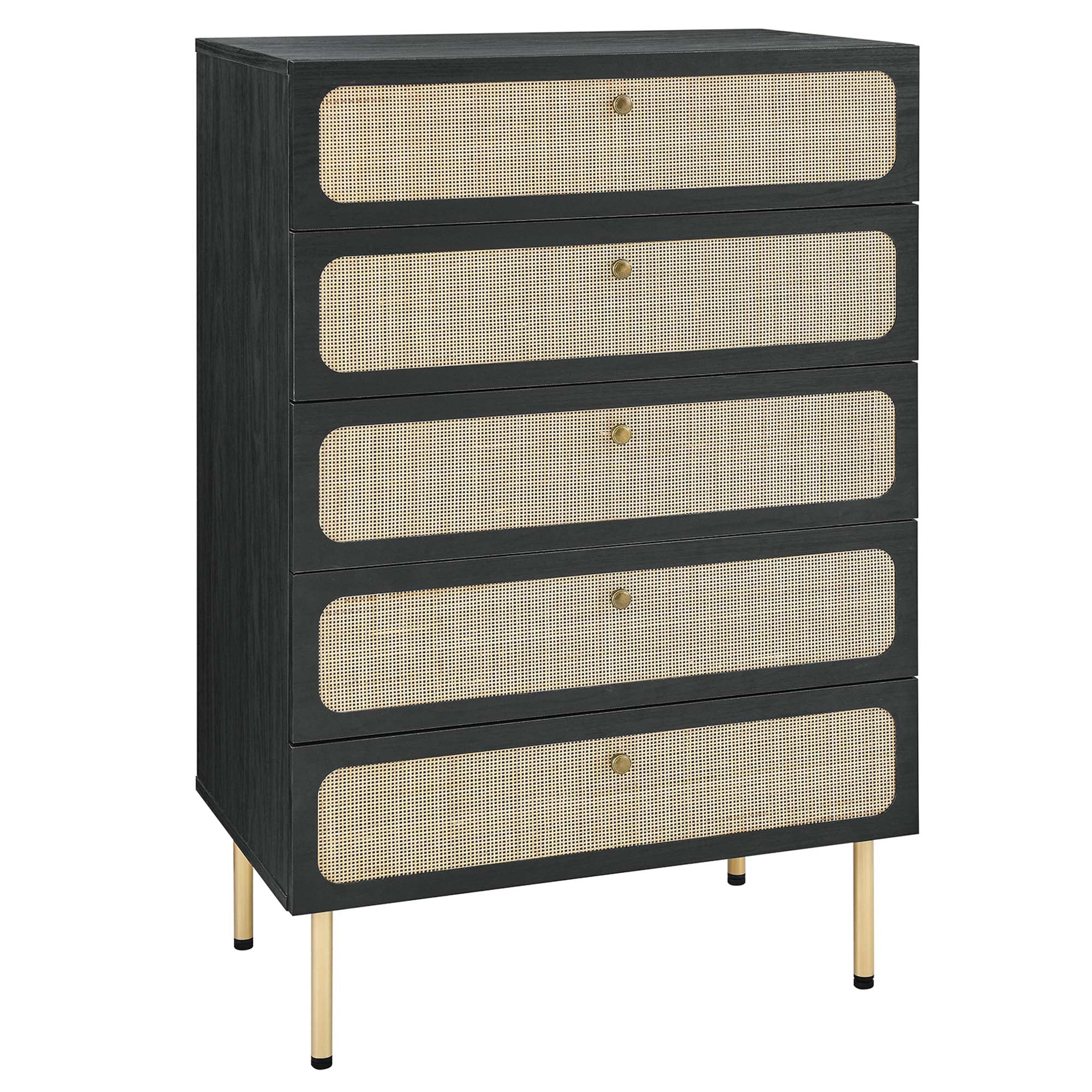 Chaucer 5-Drawer Chest - Black