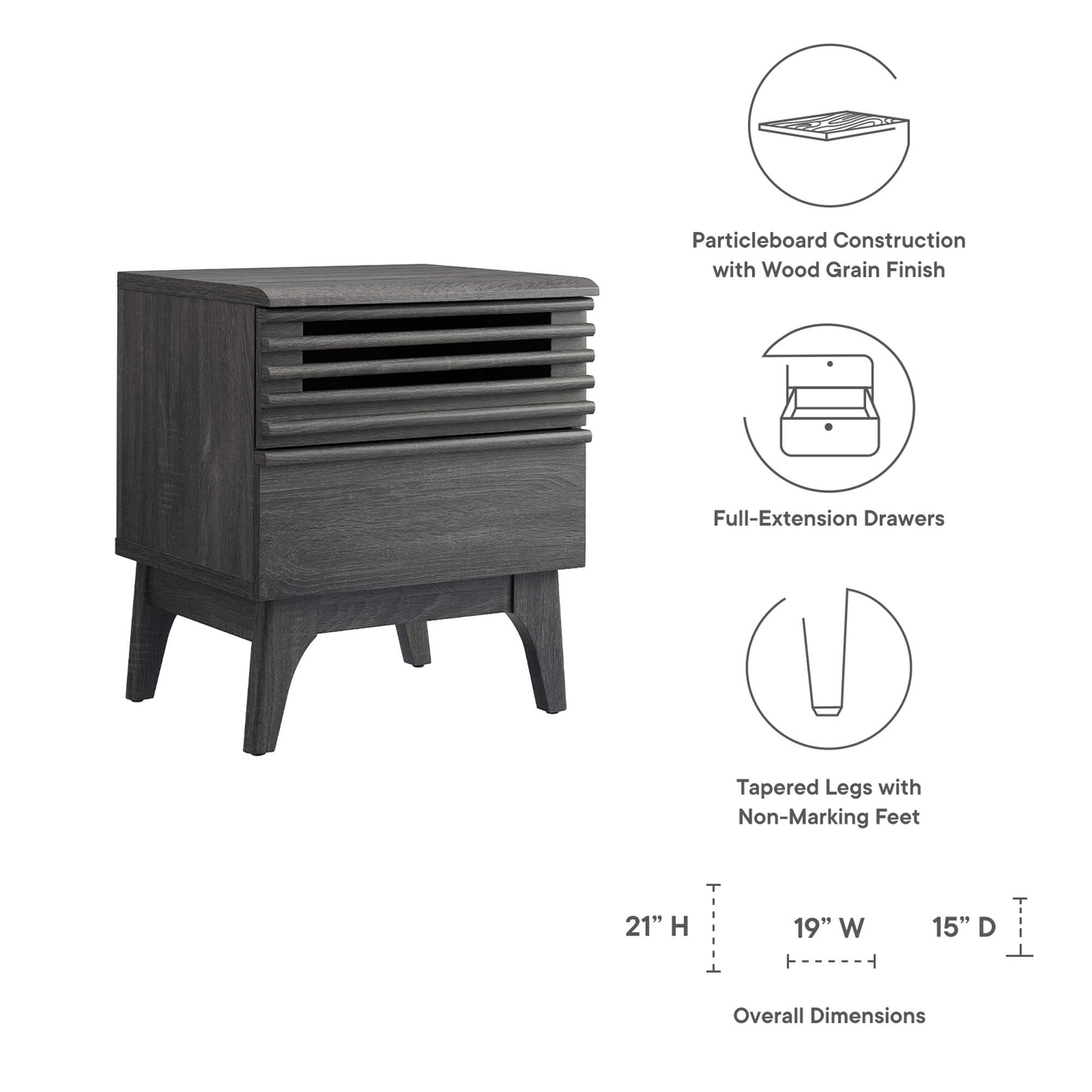 Render Nightstand - Oak