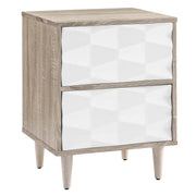 Vespera 2-Drawer Nightstand - Oak White