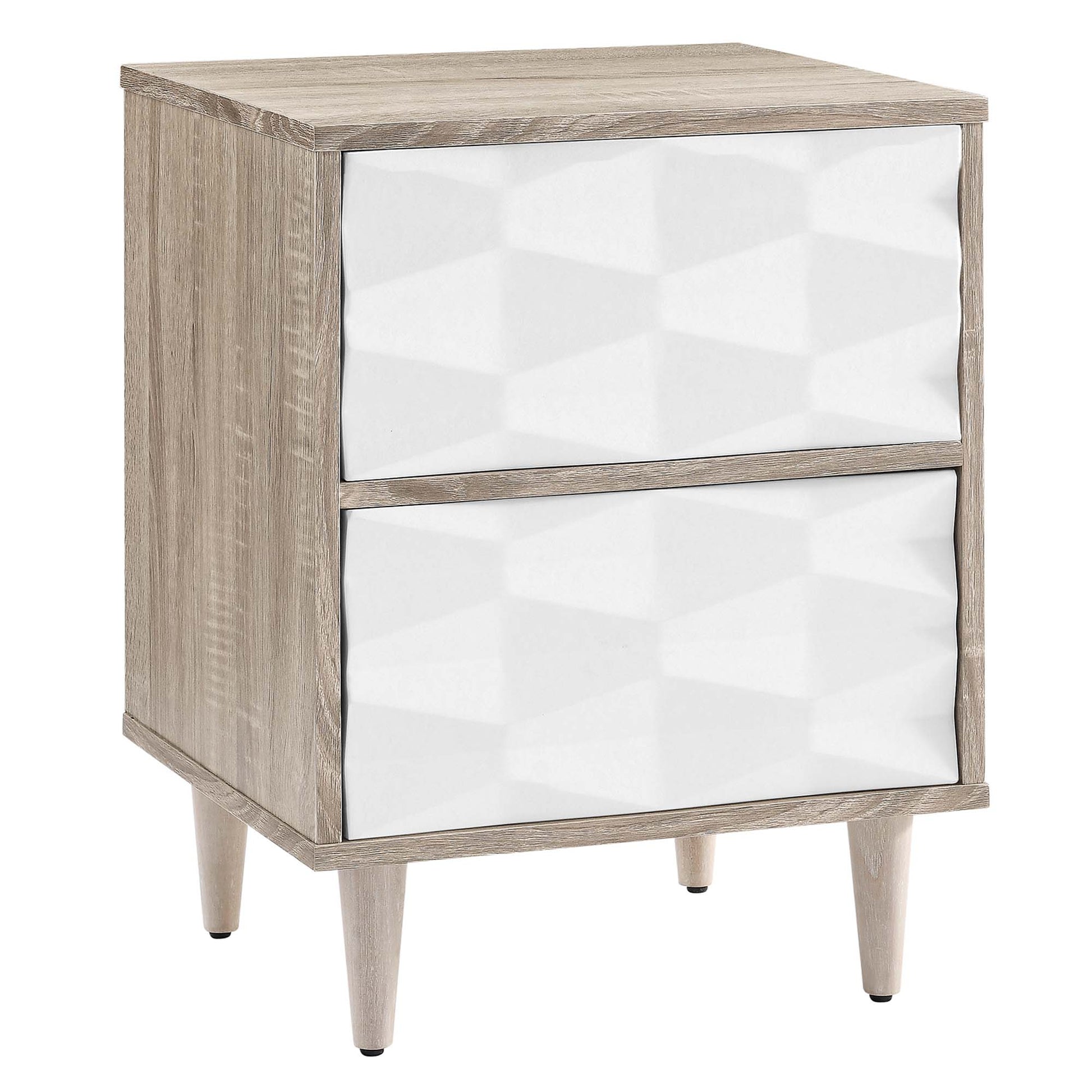 Vespera 2-Drawer Nightstand - Oak White