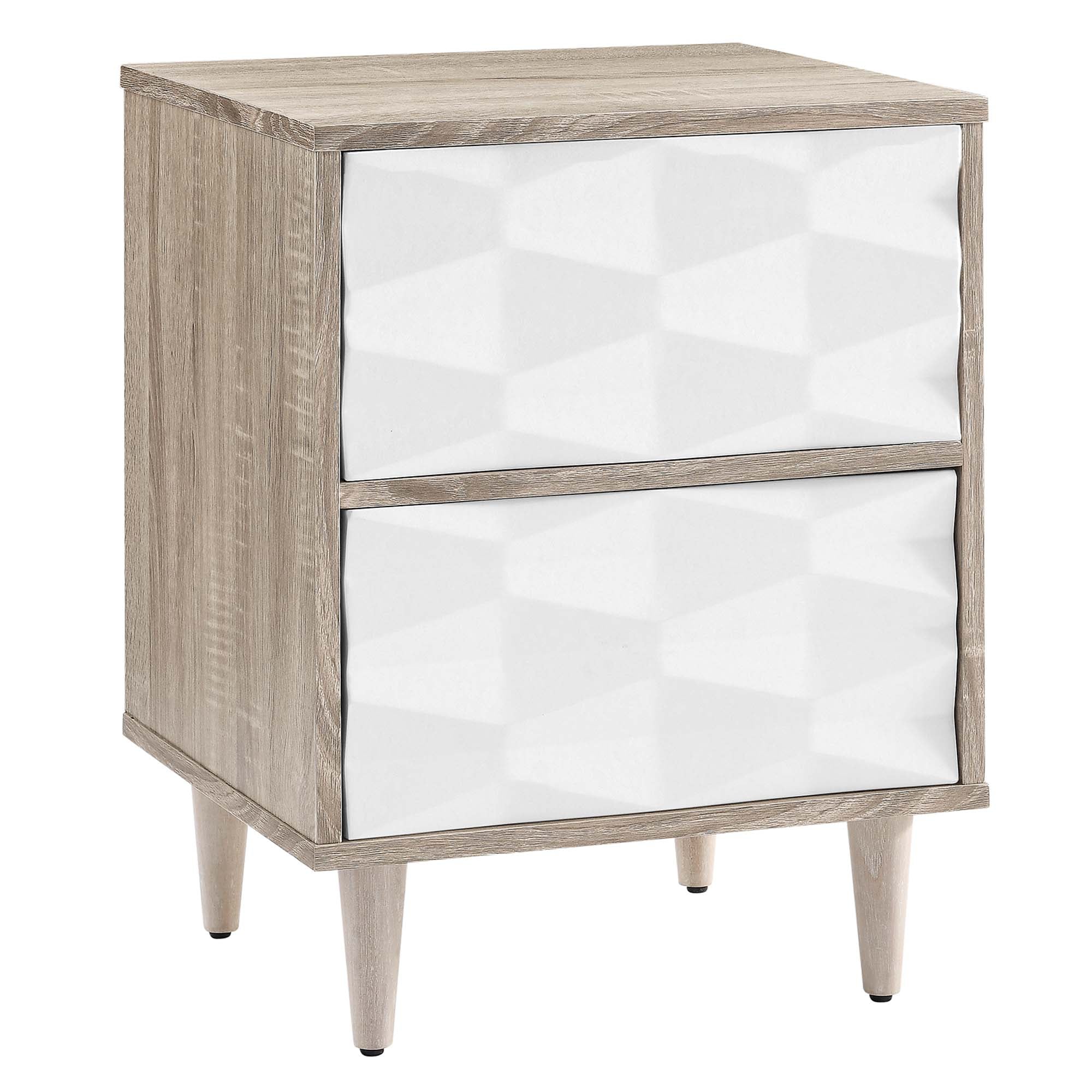 Vespera 2-Drawer Nightstand - Oak White