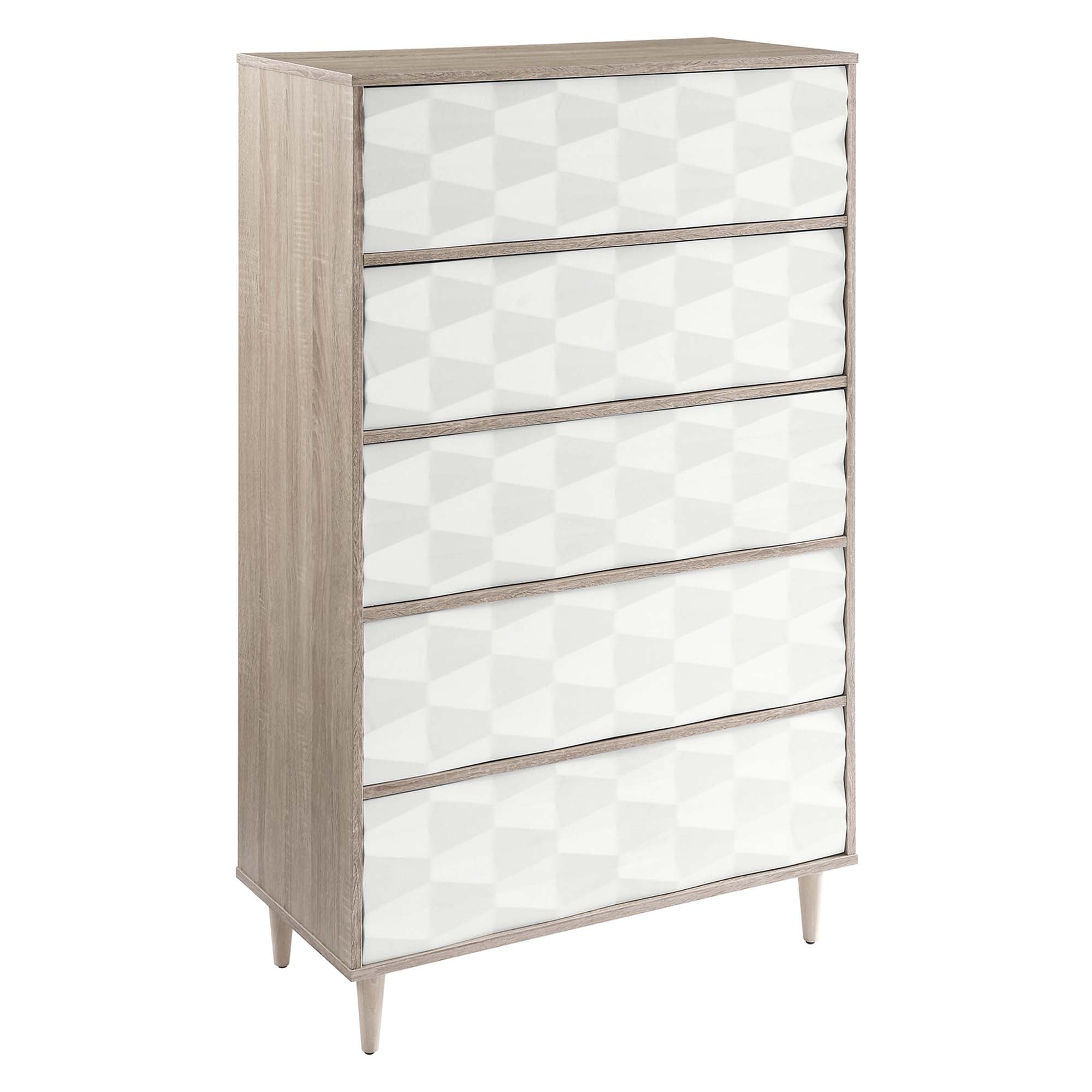Vespera 5-Drawer Chest - Oak White
