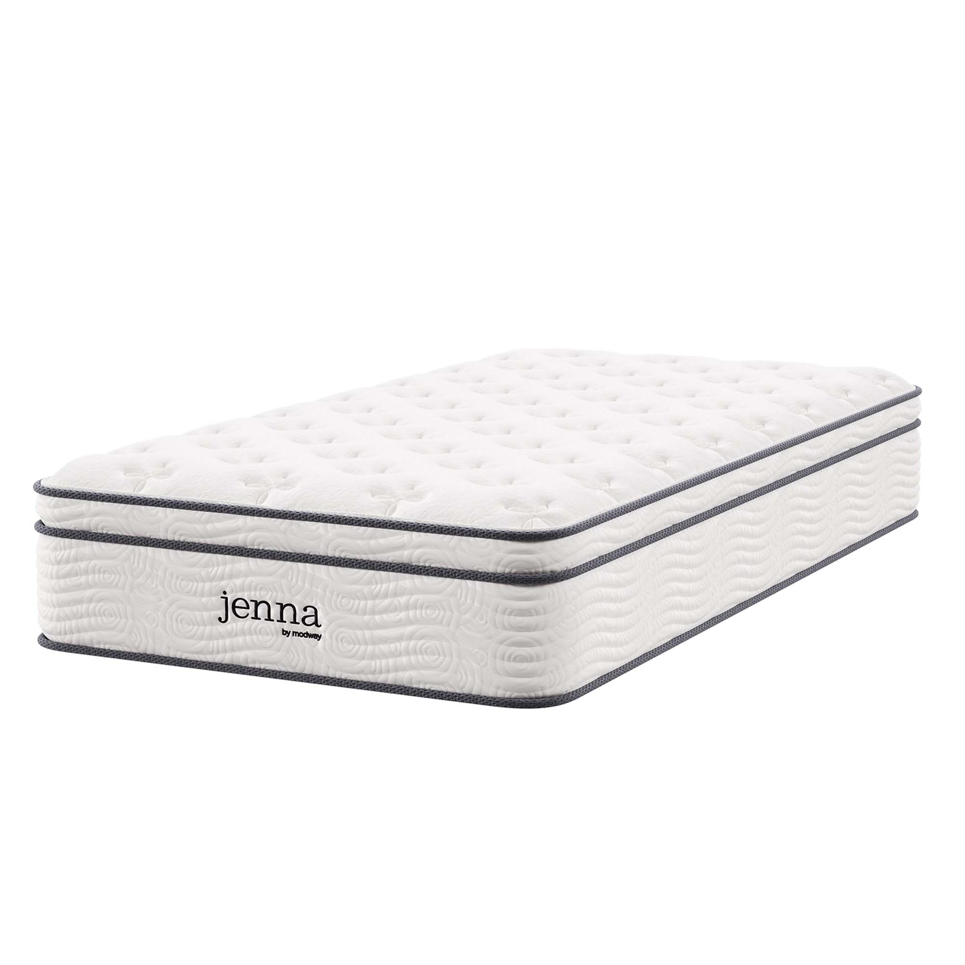 Jenna 12" Innerspring and Foam Twin Mattress - White
