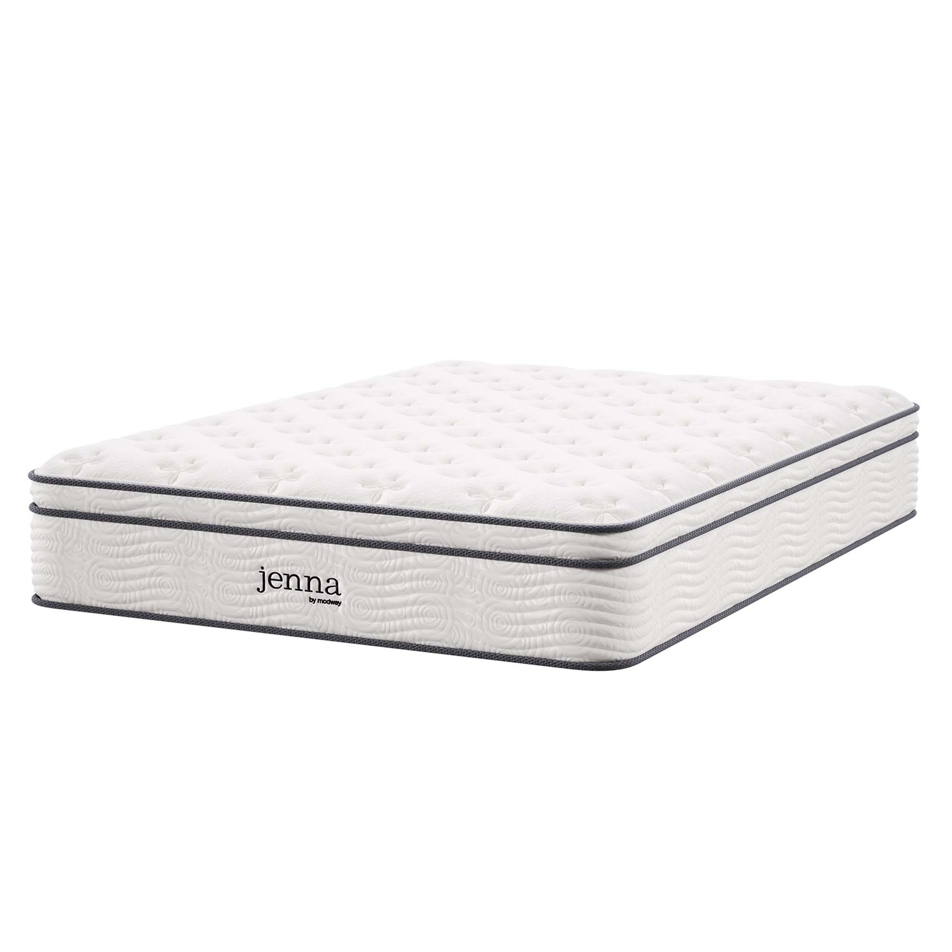 Jenna 12" Innerspring and Foam Full Mattress - White