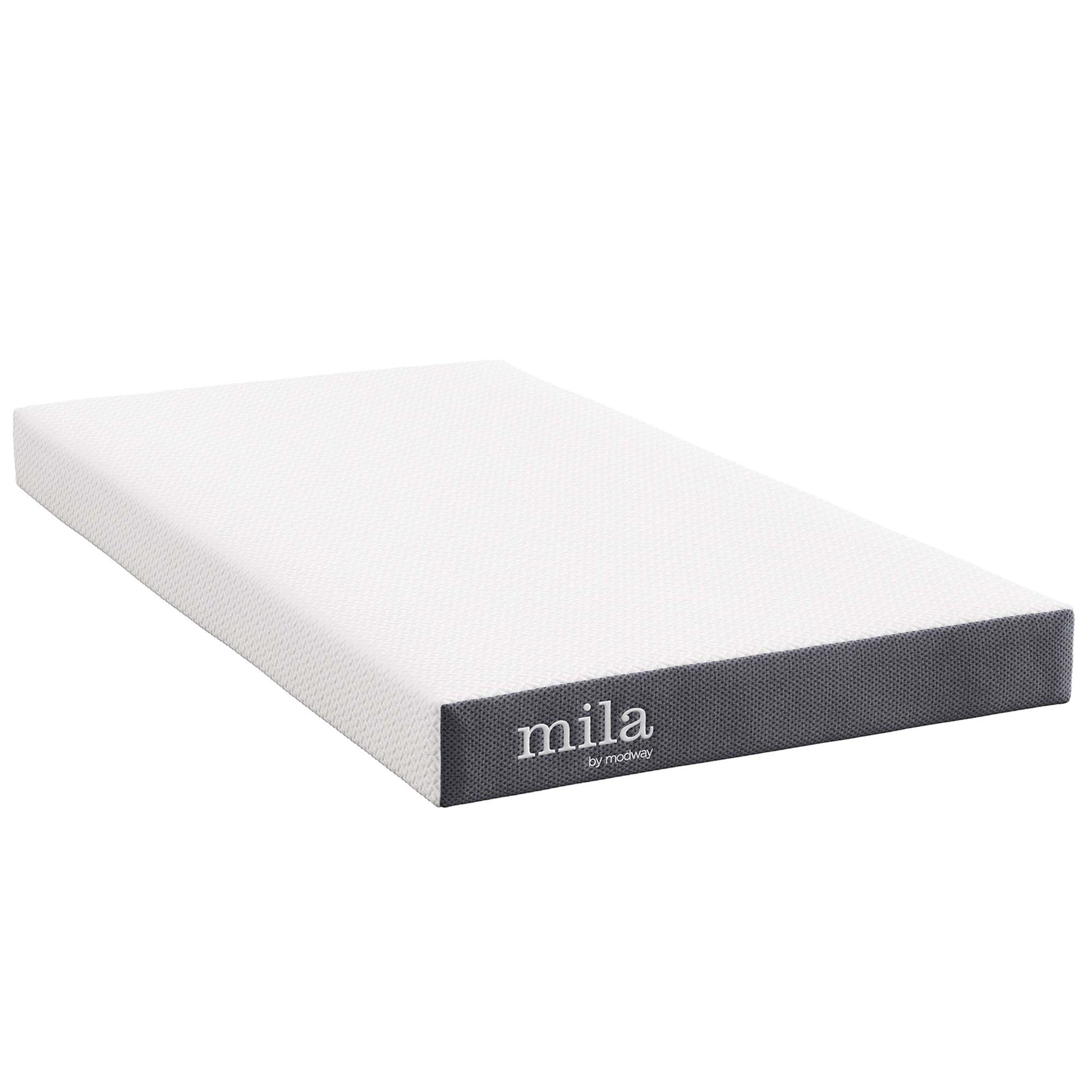 Mila 5" Narrow Twin Mattress - White