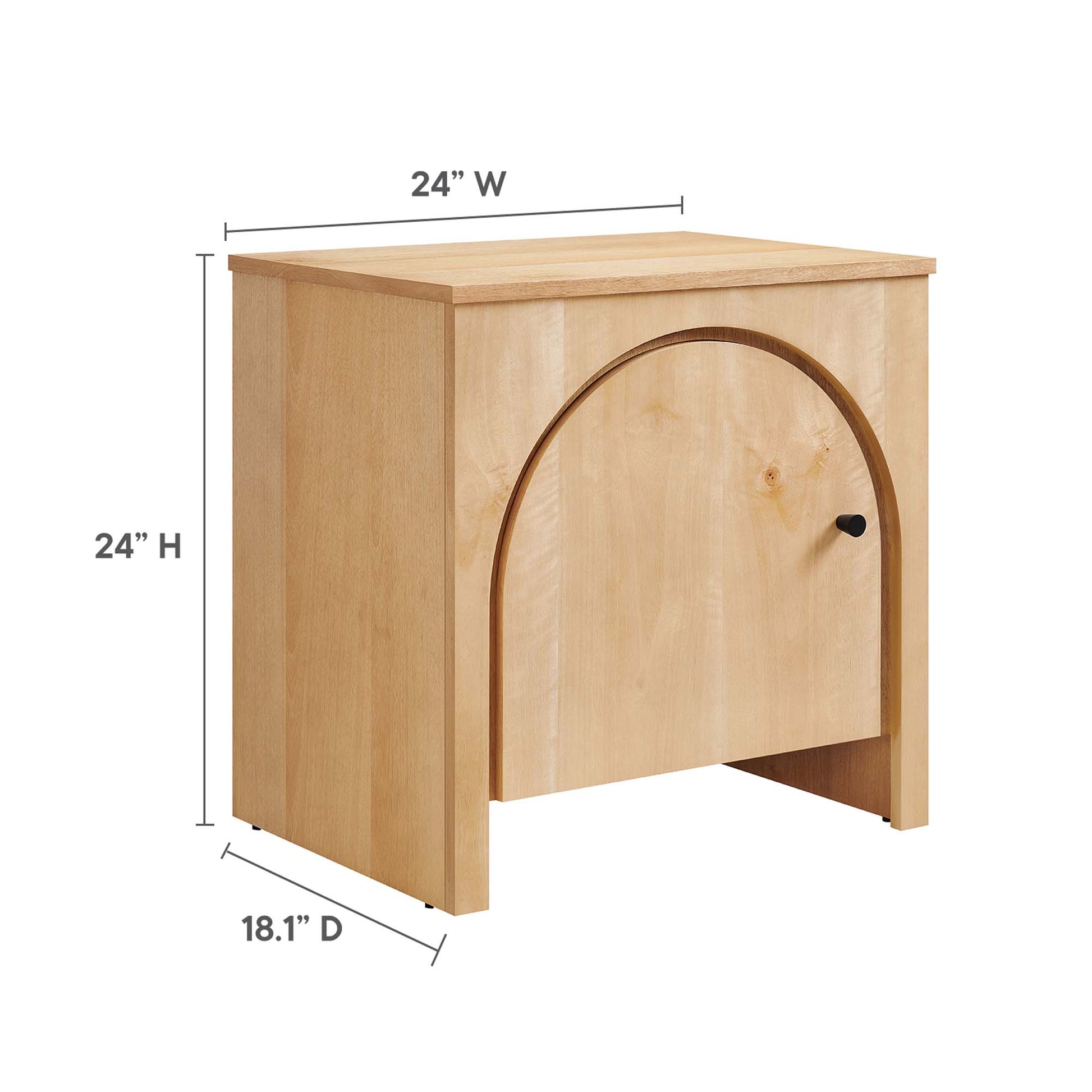 Appia Arched Door Nightstand - Walnut