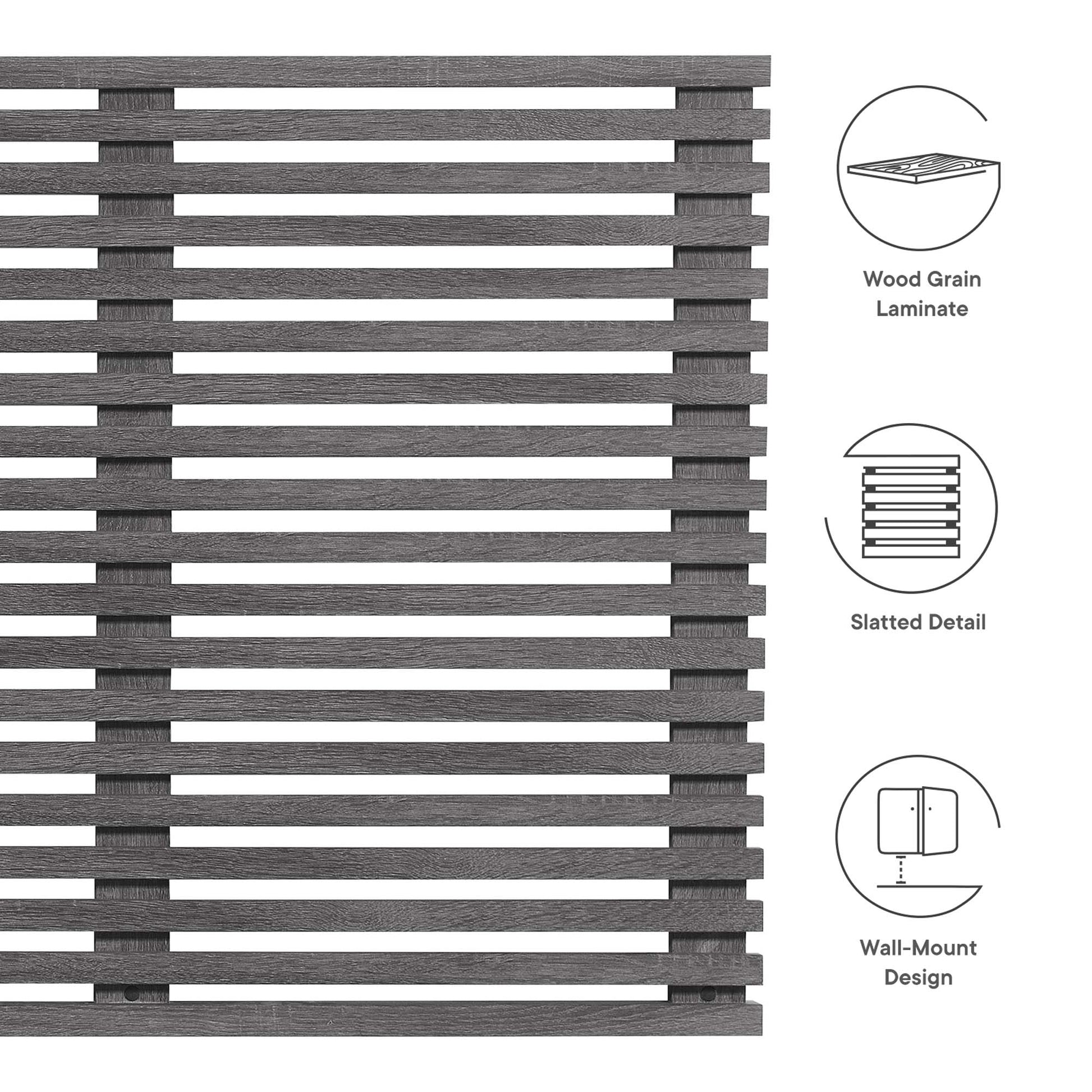Render Wall Mount King Headboard - Oak