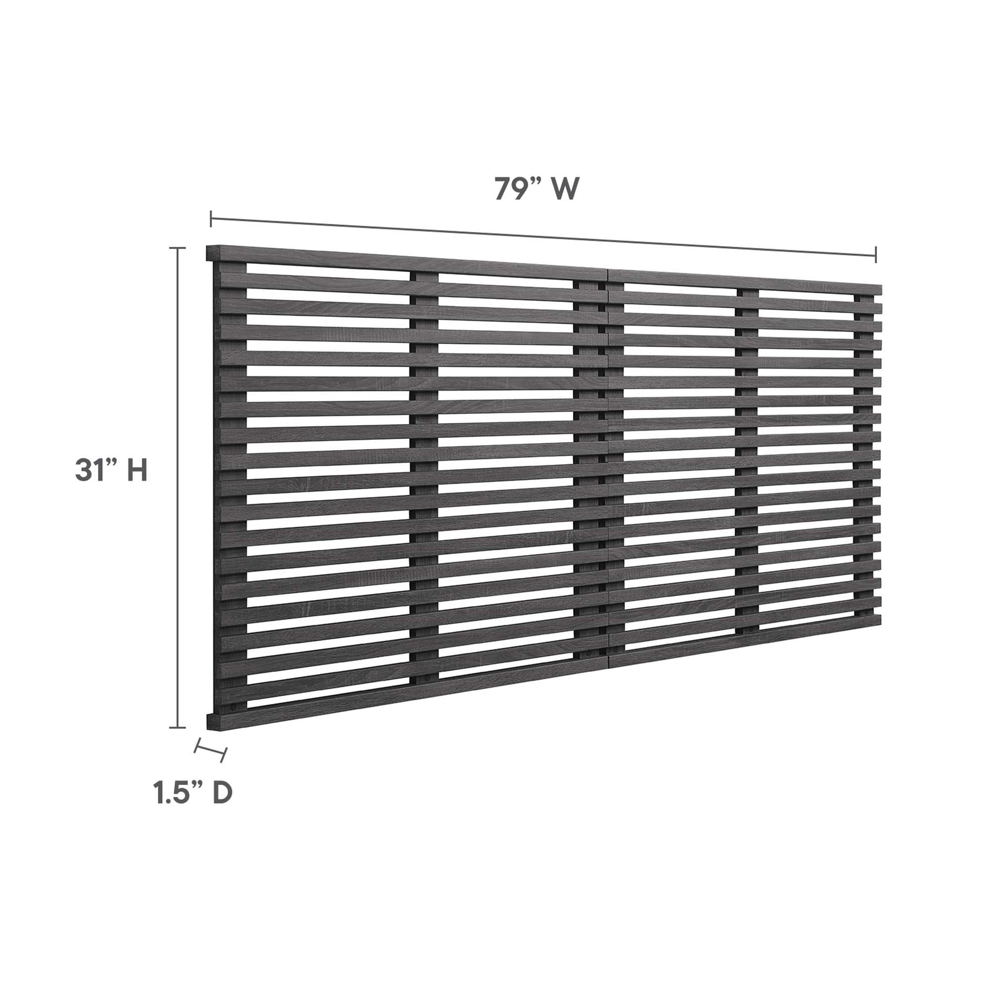 Render Wall Mount King Headboard - Walnut