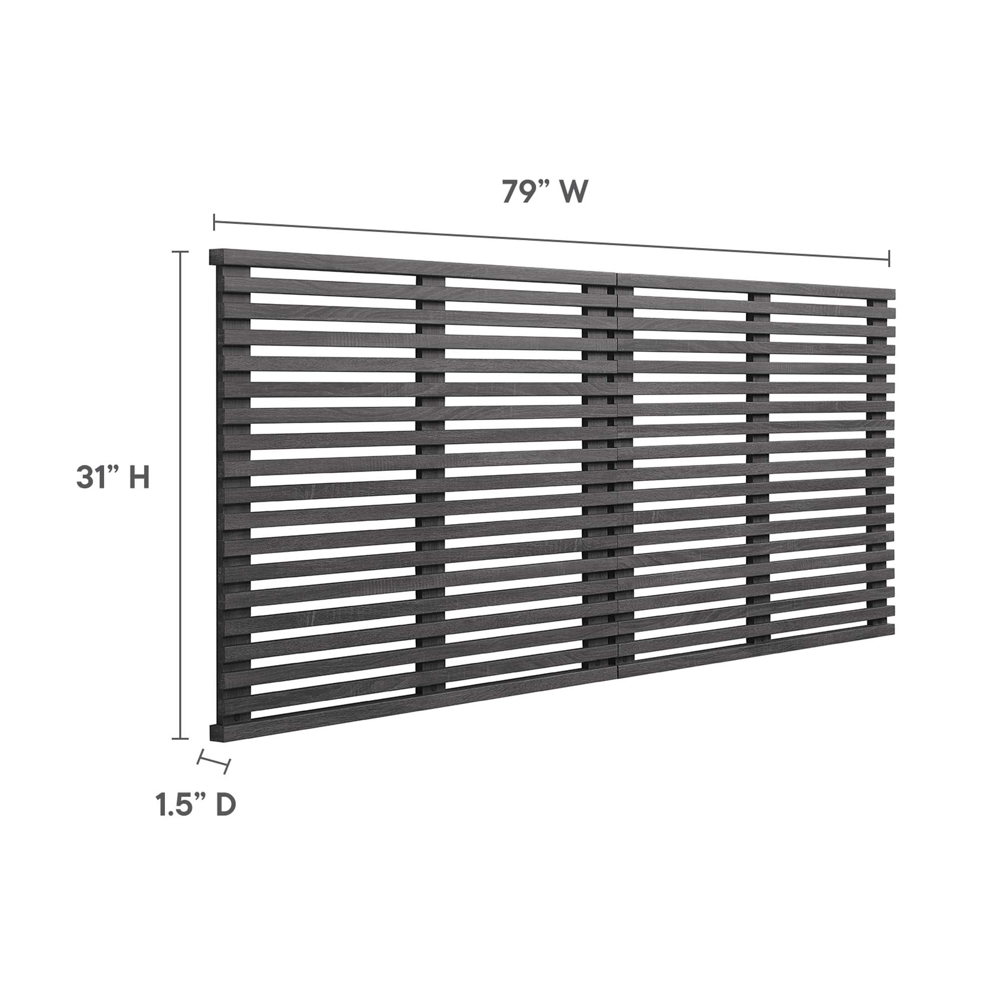 Render Wall Mount King Headboard - Walnut