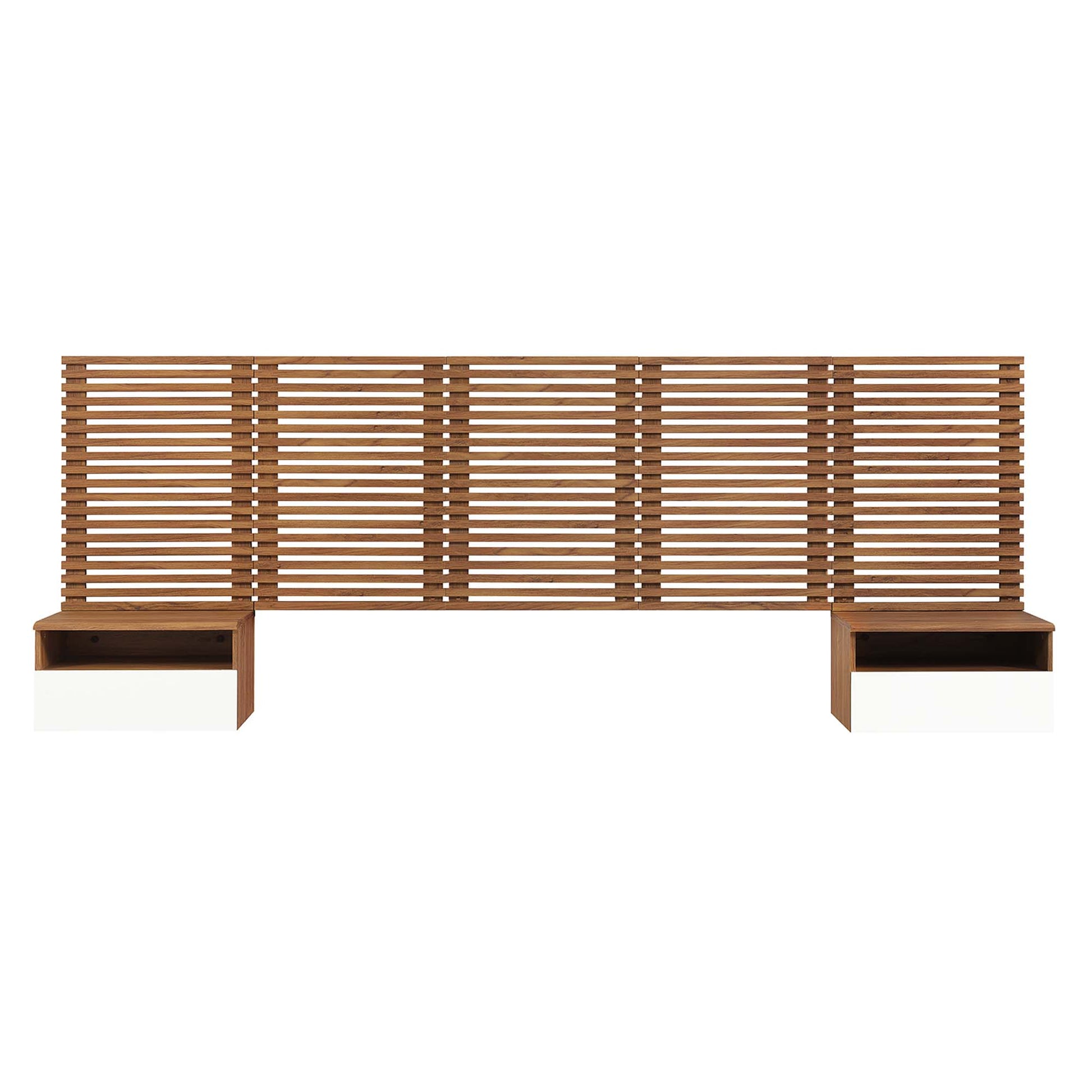 Render Wall Mount Headboard and Modern Nightstands