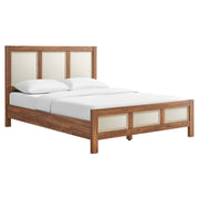 Capri Wood Grain Platform Bed - Walnut