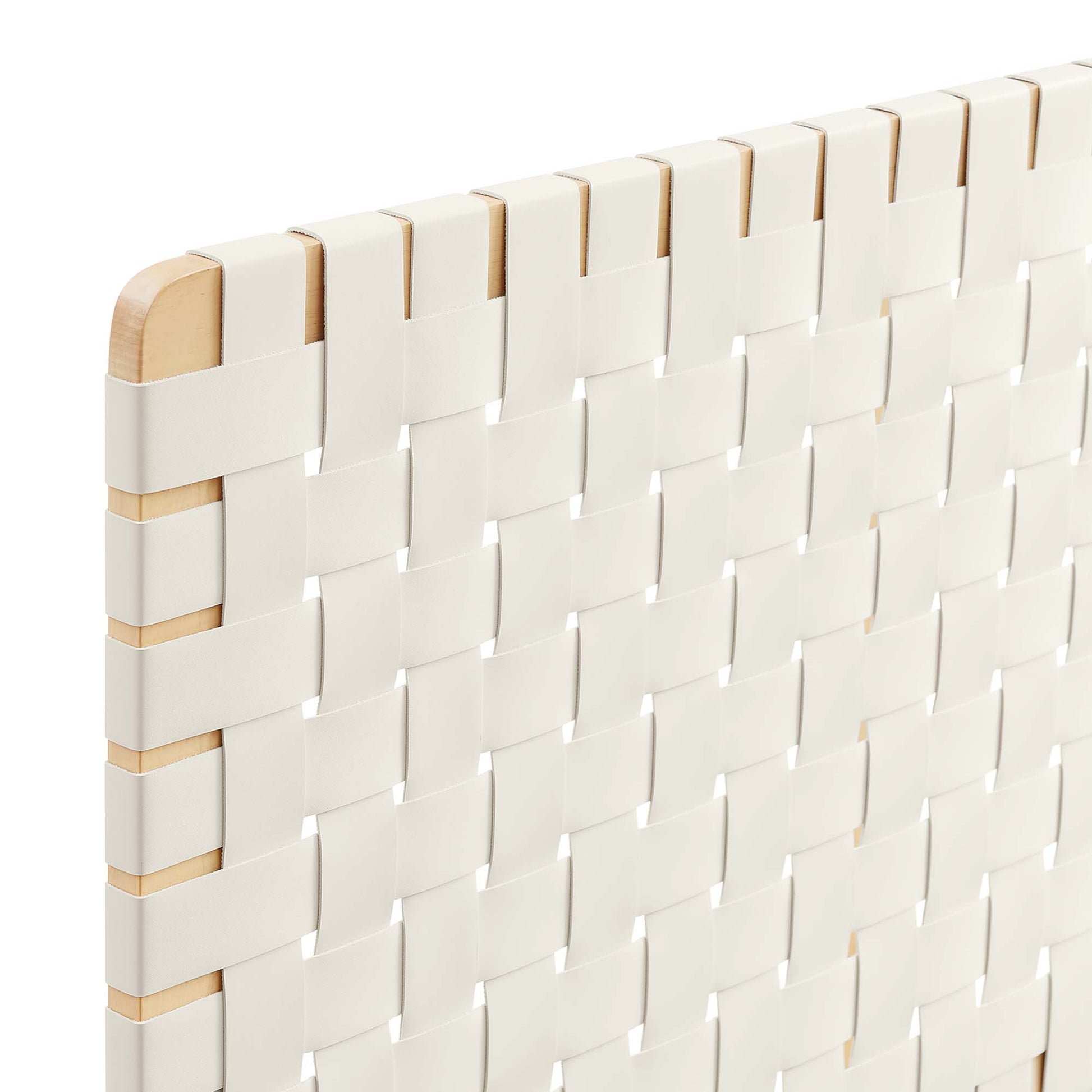 Sparta Weave Wall-Mount Vegan Leather Headboard