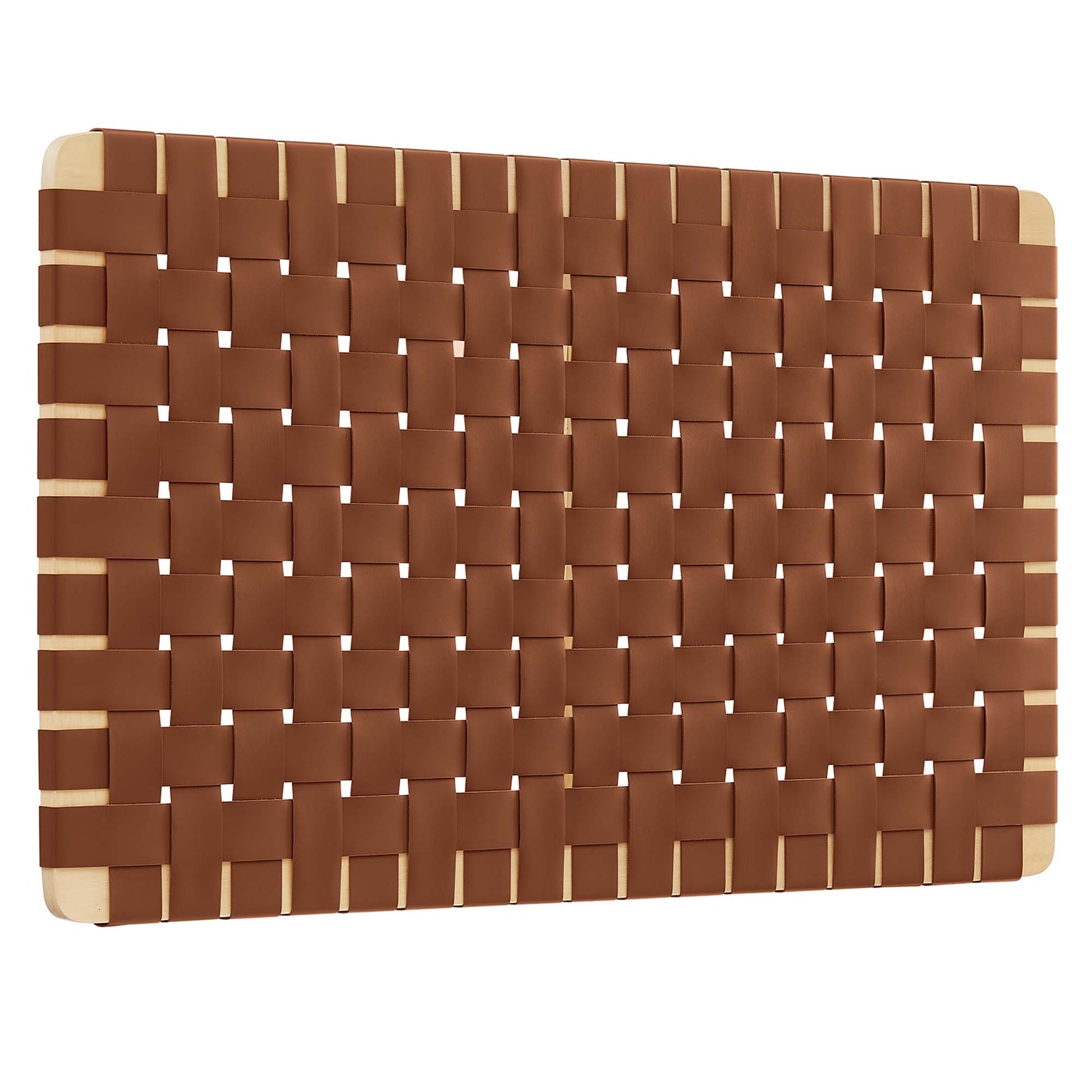 Sparta Weave Wall-Mount Vegan Leather Headboard