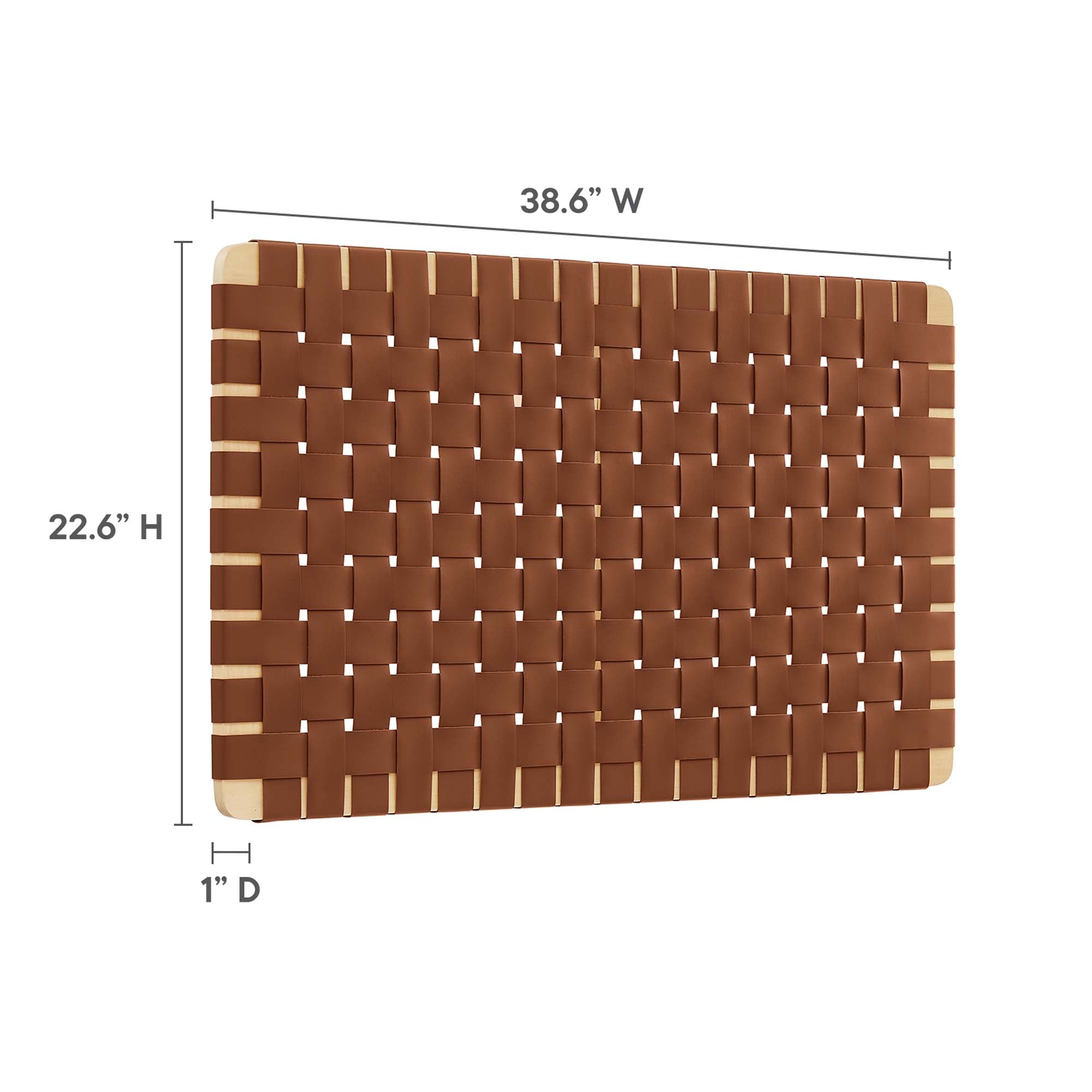 Sparta Weave Wall-Mount Vegan Leather Headboard