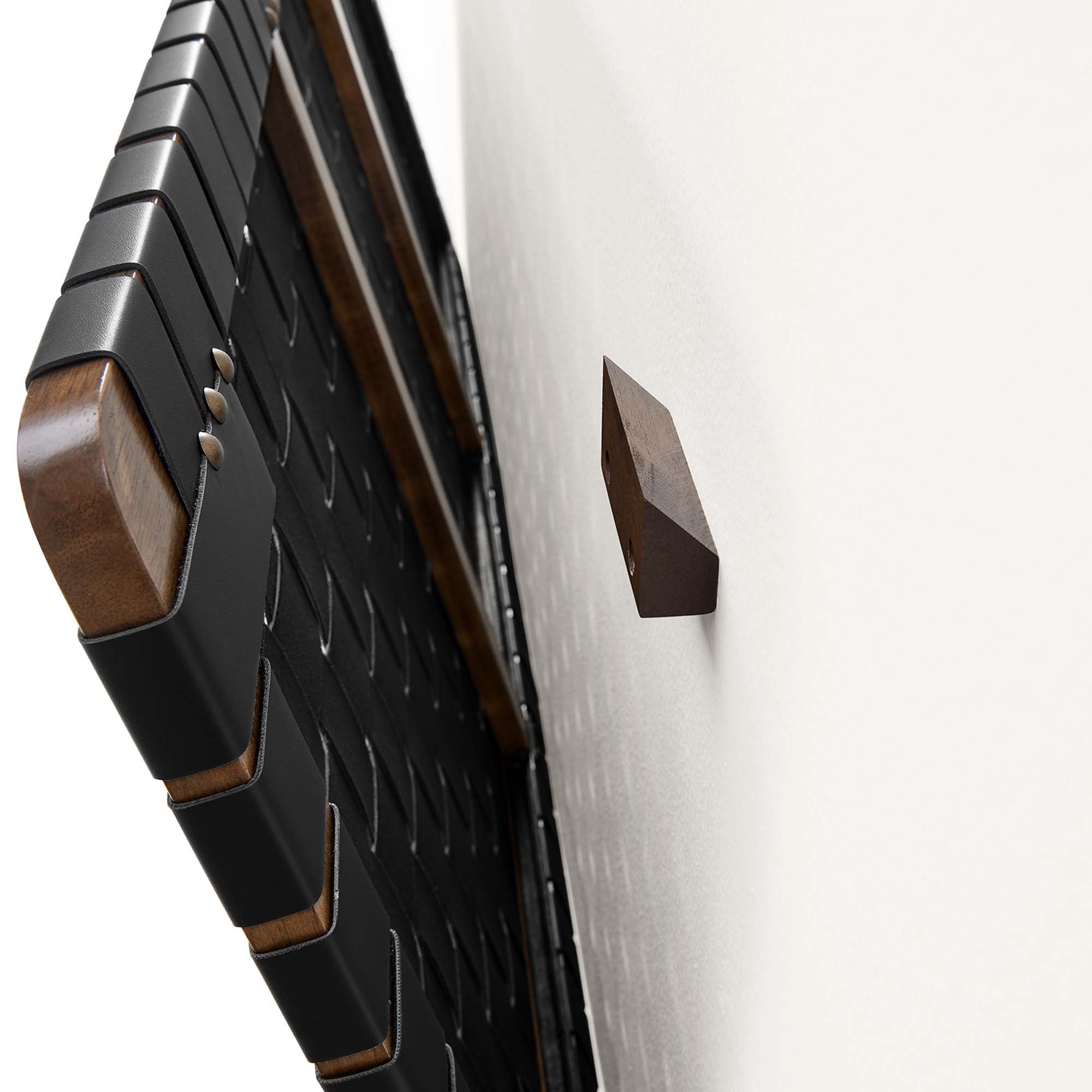 Sparta Weave Wall-Mount Vegan Leather Headboard