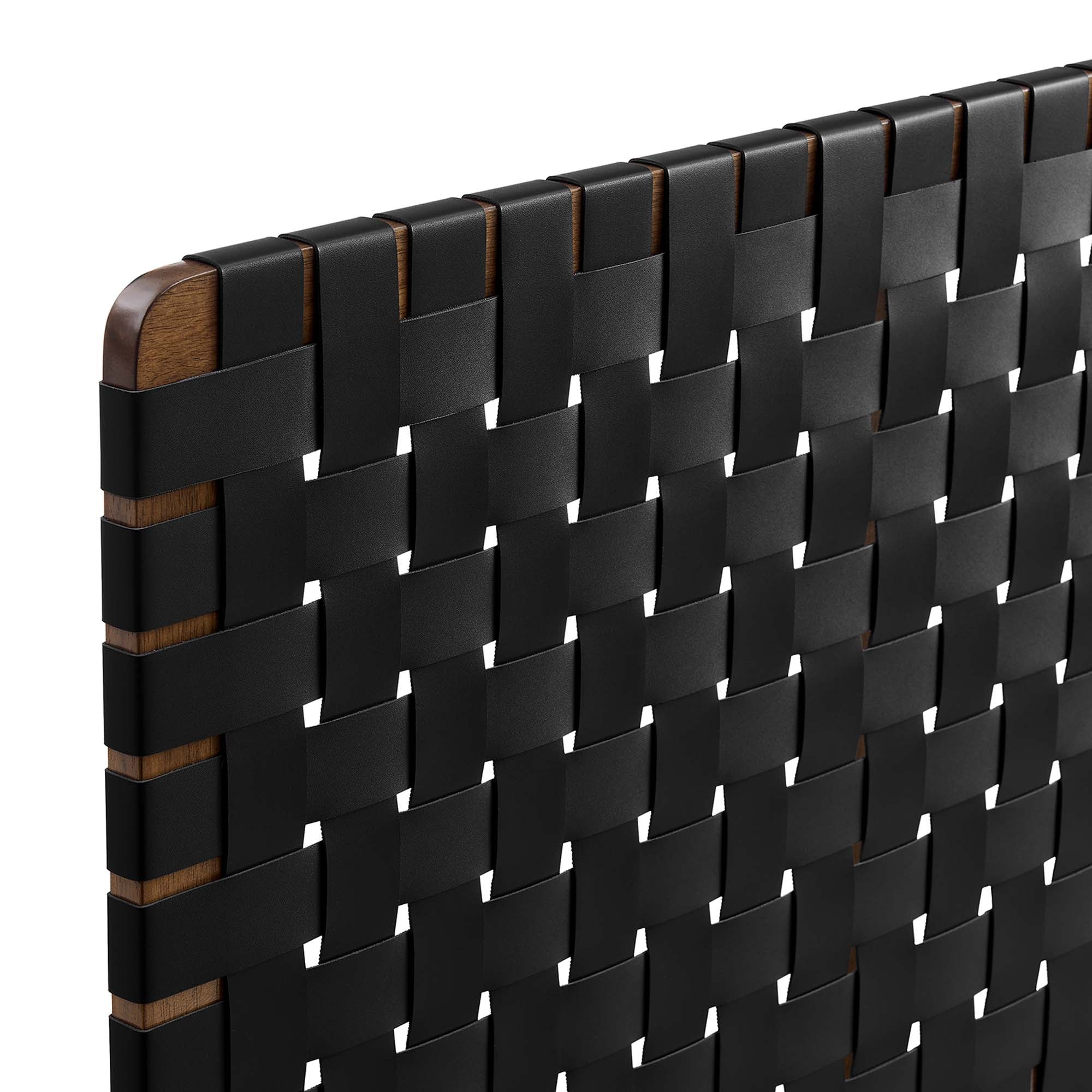 Sparta Weave Wall-Mount Vegan Leather Headboard