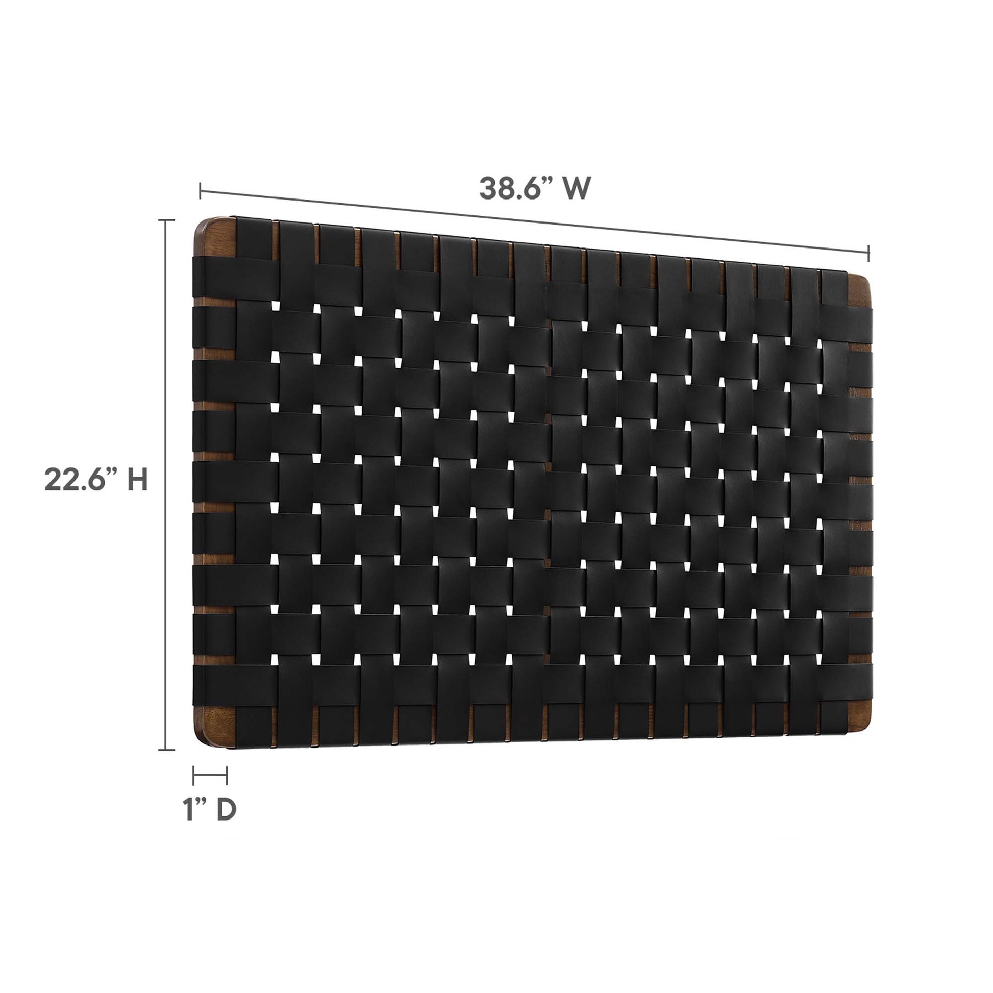 Sparta Weave Wall-Mount Vegan Leather Headboard