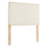 Sparta Weave Vegan Leather Headboard - Natural Beige