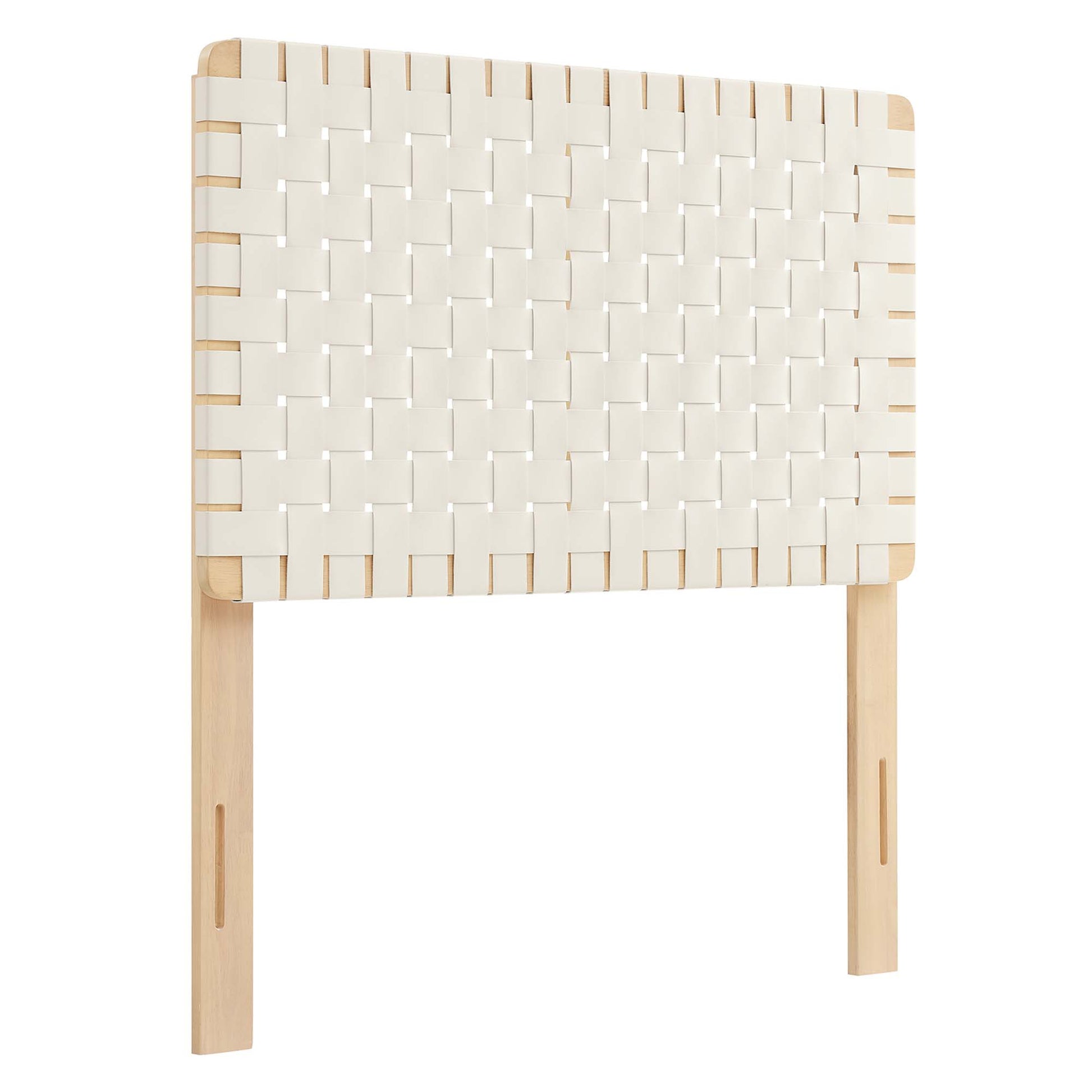 Sparta Weave Vegan Leather Headboard - Natural Beige