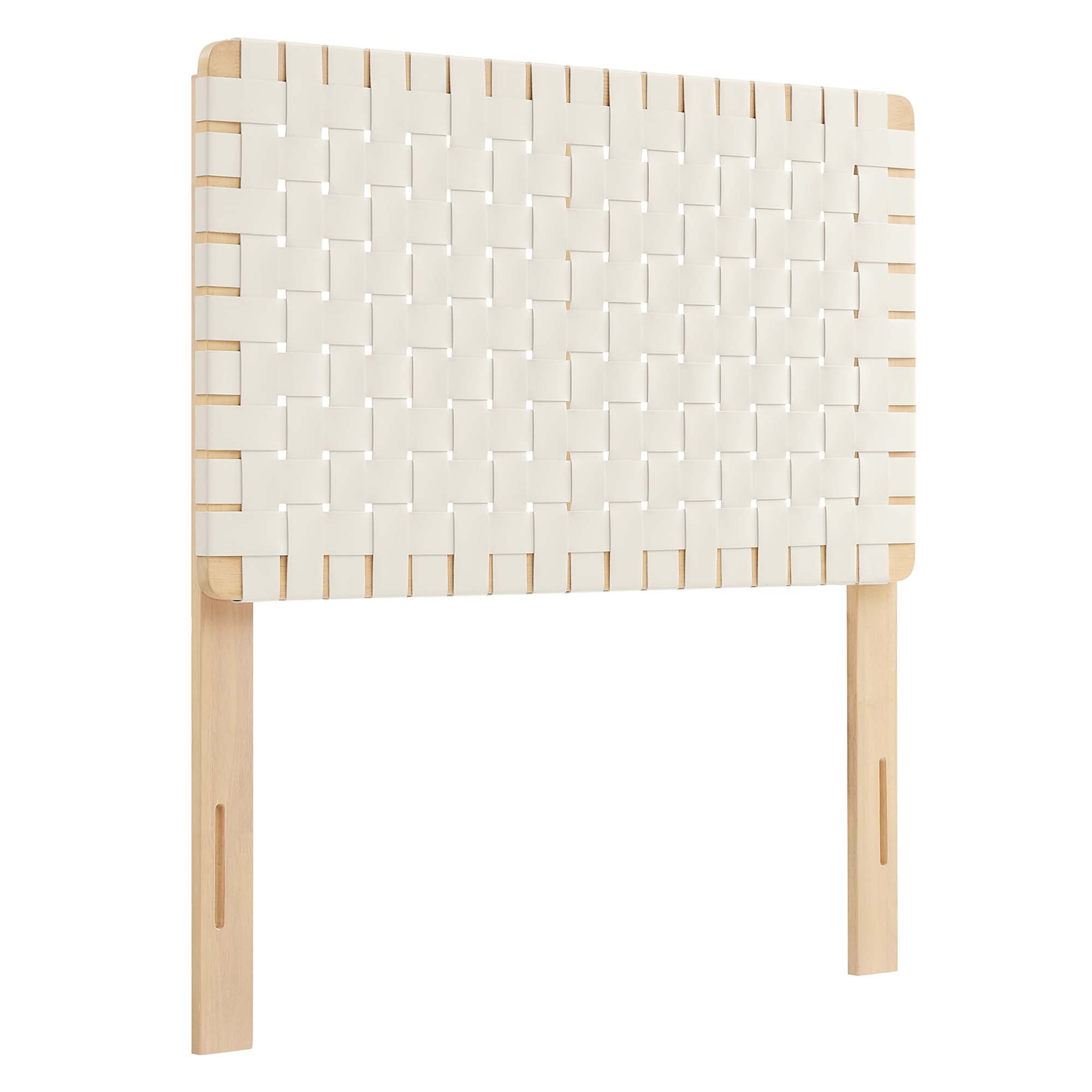 Sparta Weave Vegan Leather Headboard - Natural Beige