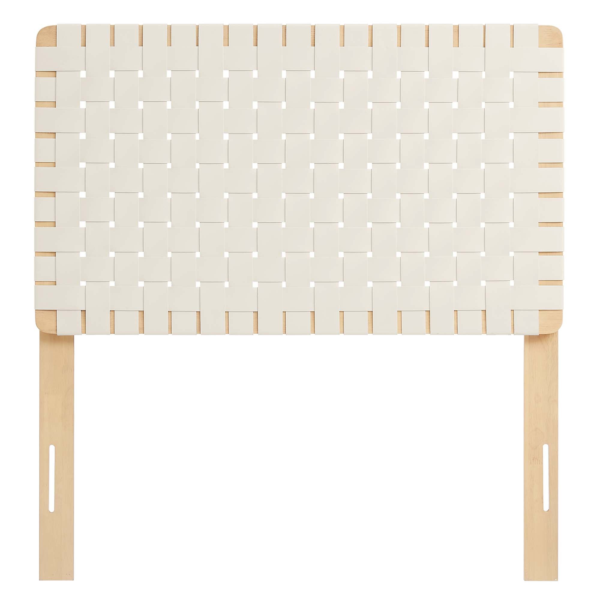 Sparta Weave Vegan Leather Headboard - Walnut Brown