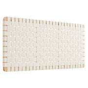 Sparta Weave Vegan Leather Full Headboard - Natural Beige